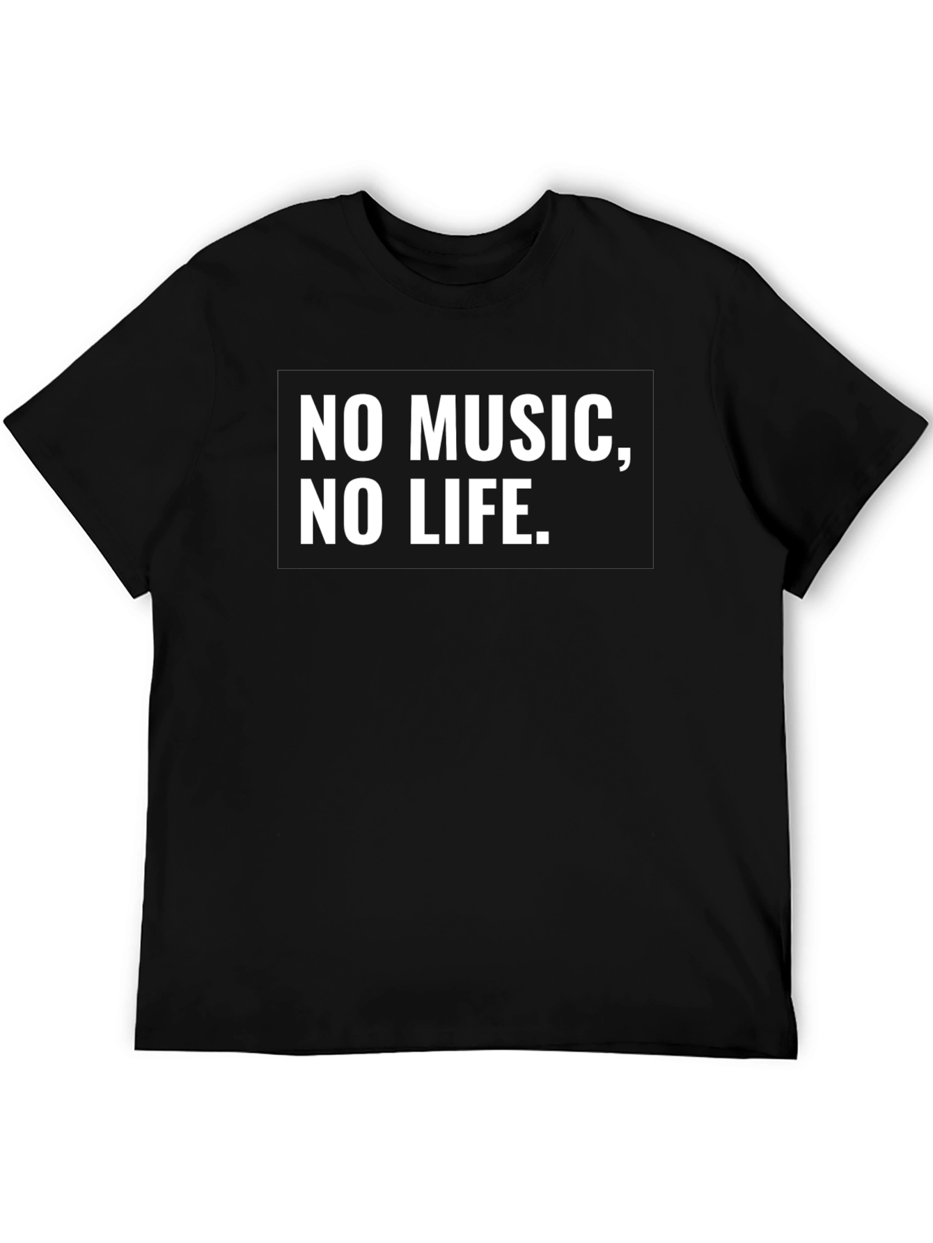 No Music No Life T-Shirt - Black