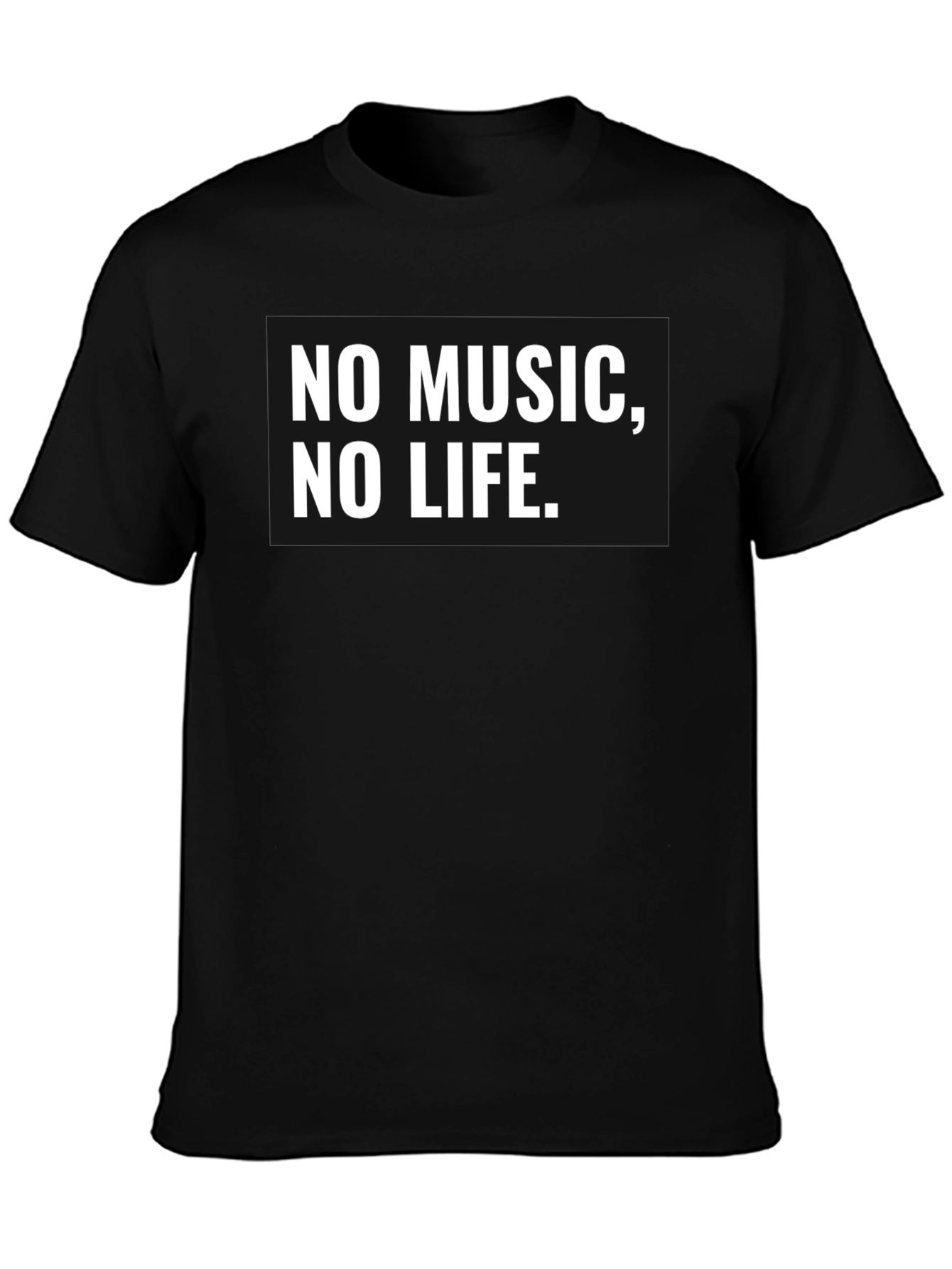 No Music No Life T-Shirt - Black