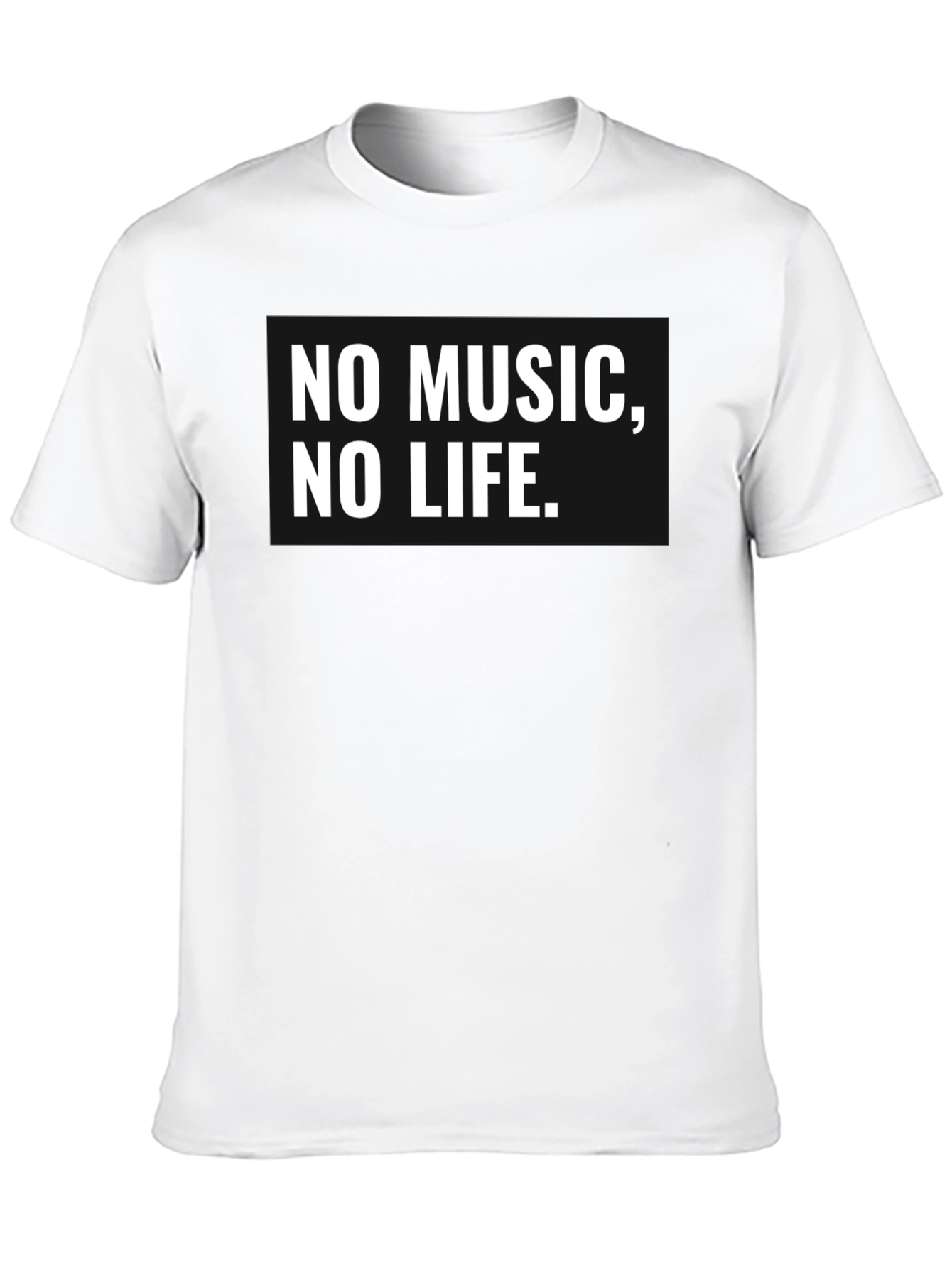 No Music No Life T-Shirt - Black