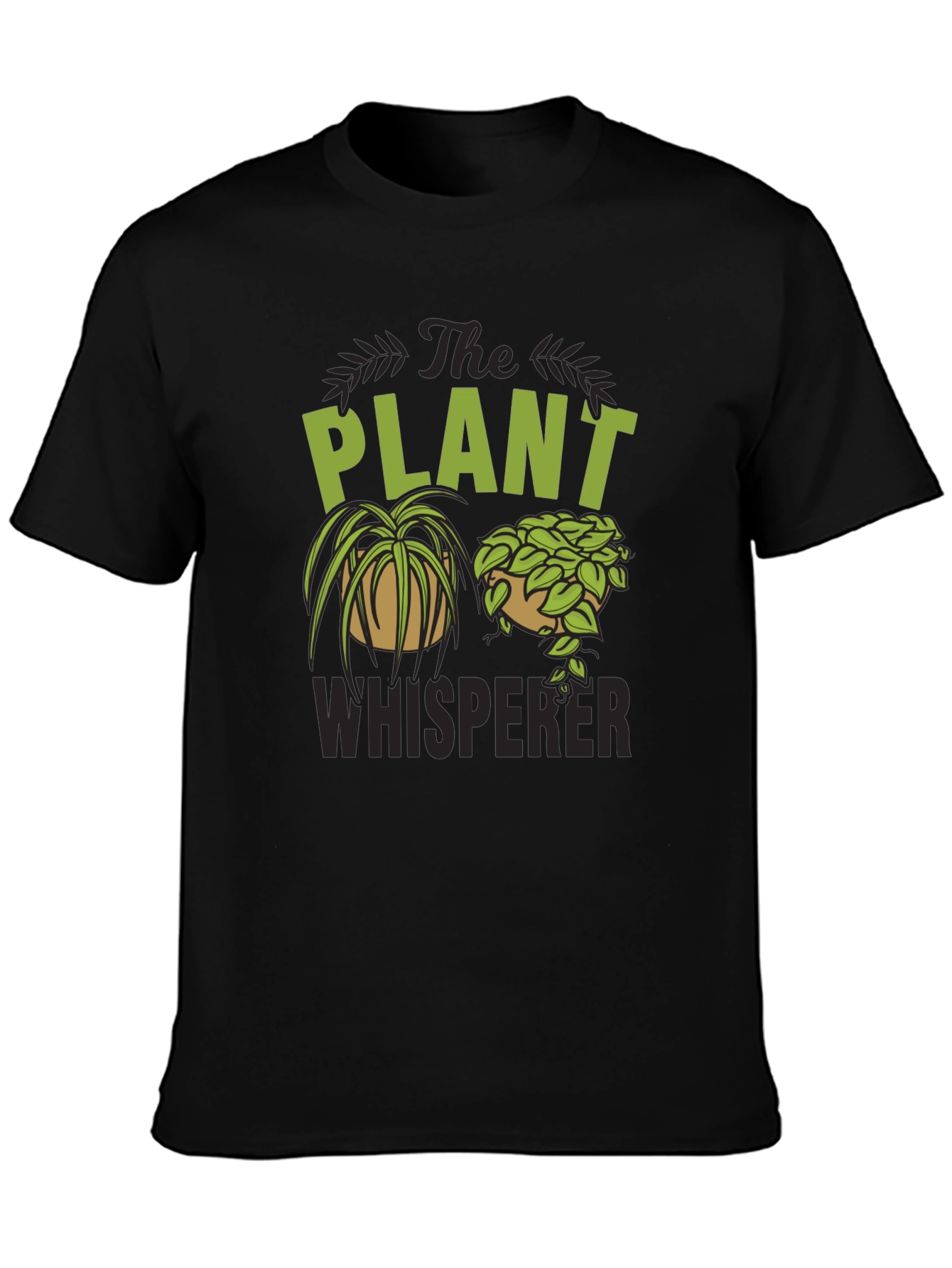 The Plant Whisperer Graphic Tee - Green & Black