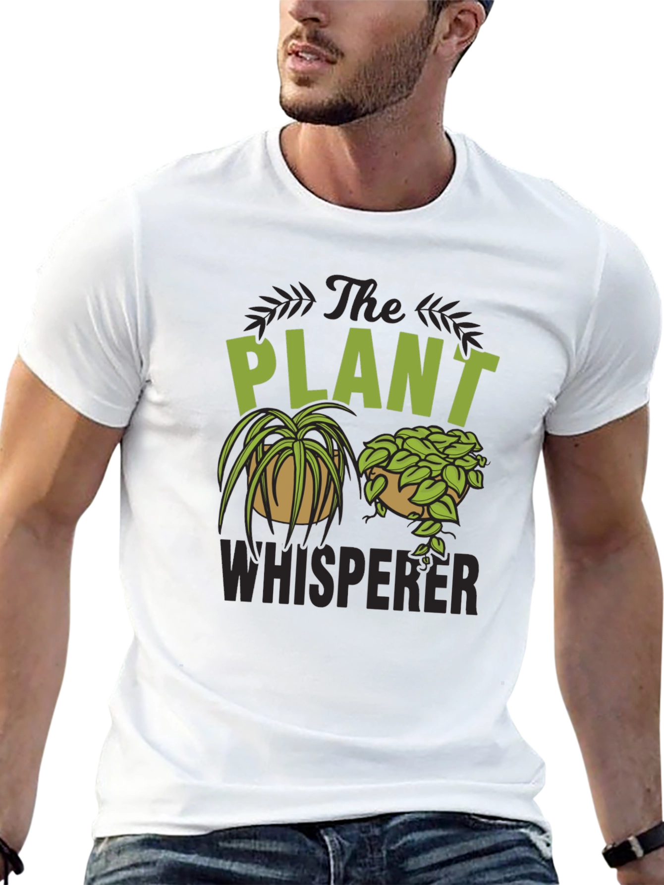 The Plant Whisperer Graphic Tee - Green & Black