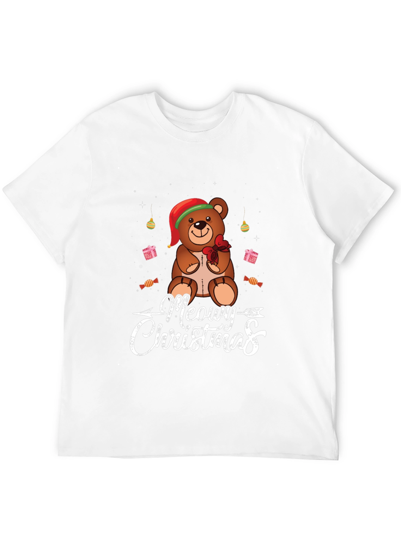 Meowy Christmas Bear T-Shirt