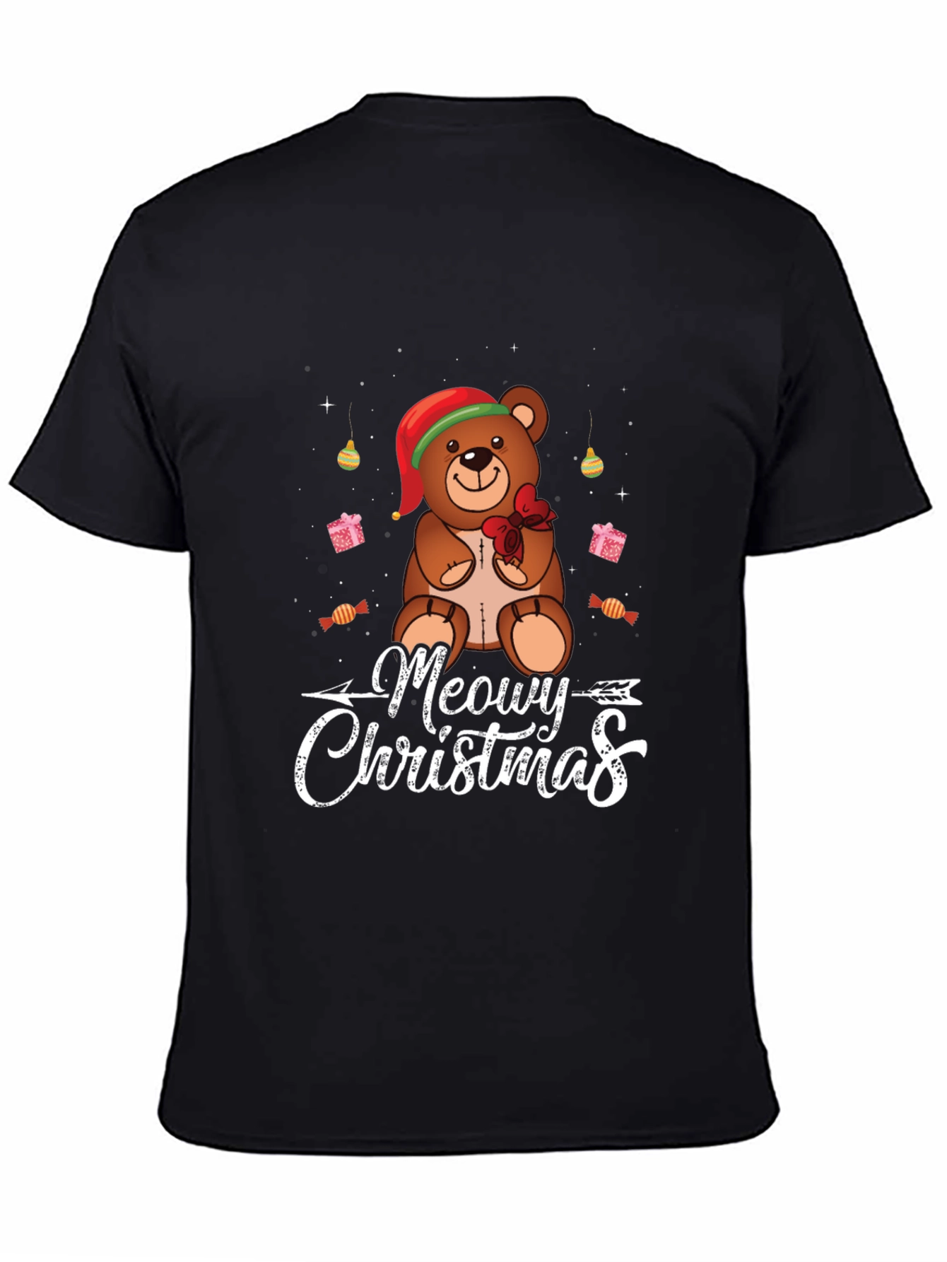 Meowy Christmas Bear T-Shirt