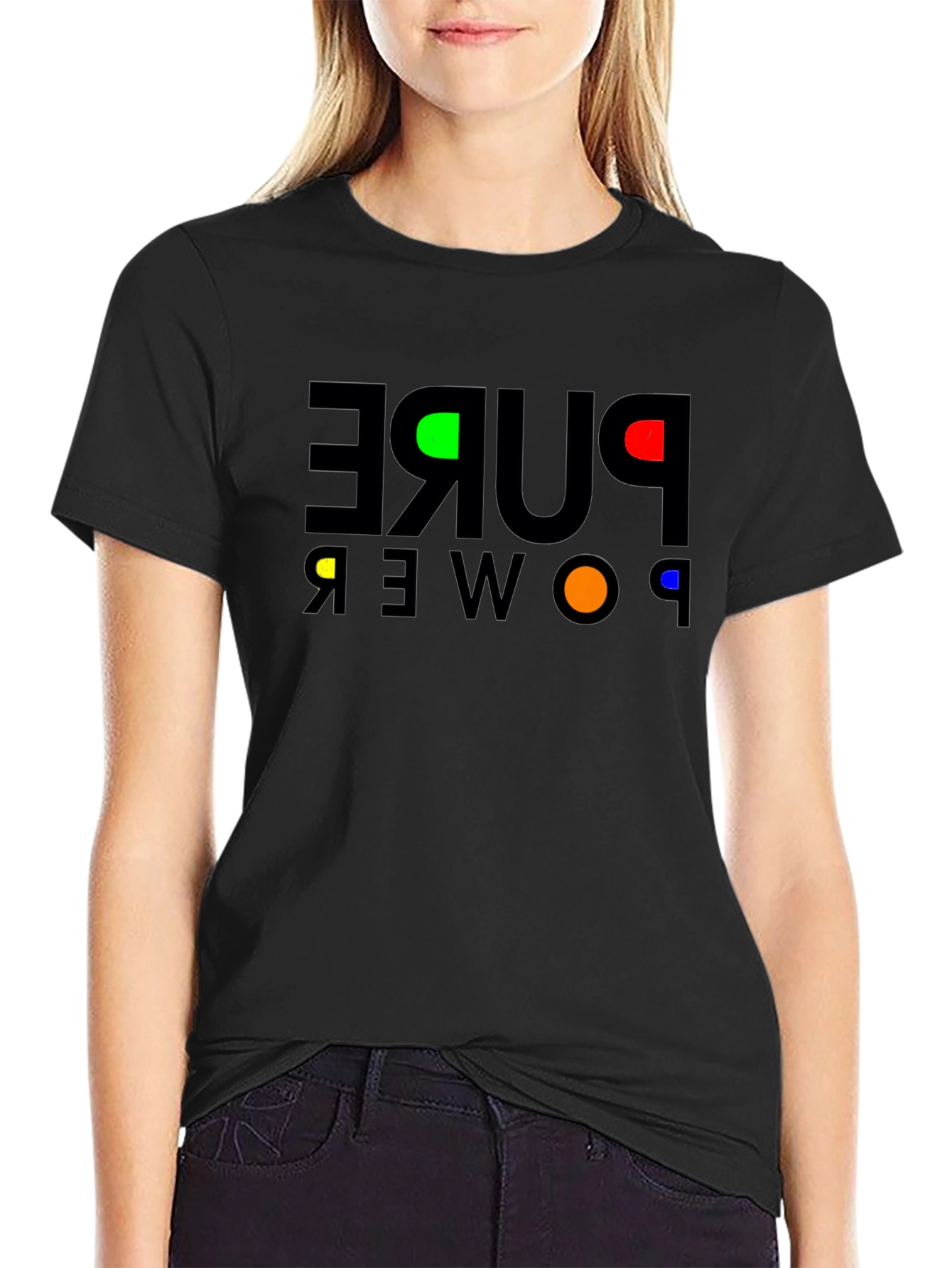 Pure Power Graphic T-Shirt - Premium Black Cotton Tee
