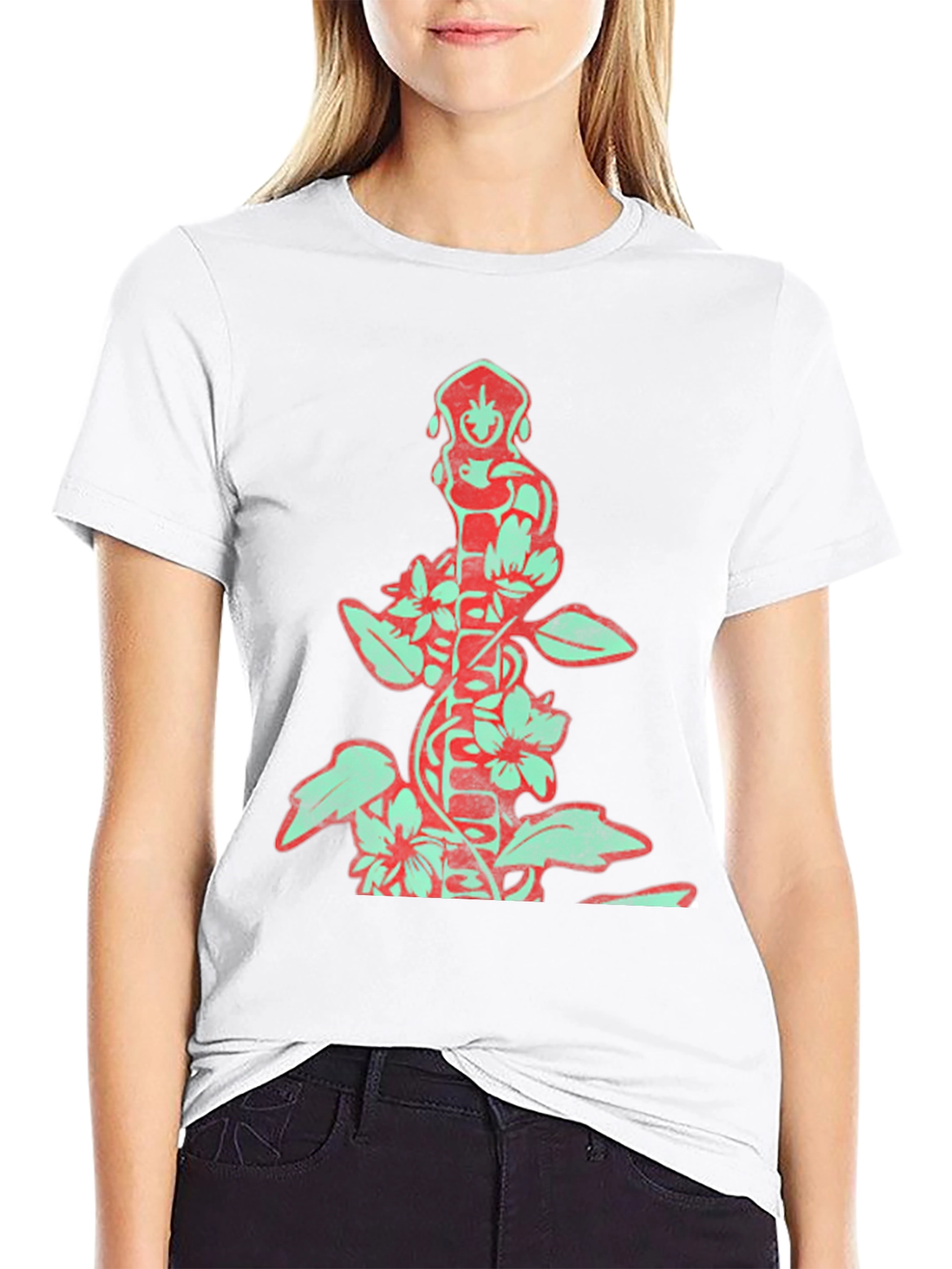 Floral God Graphic Black T-Shirt