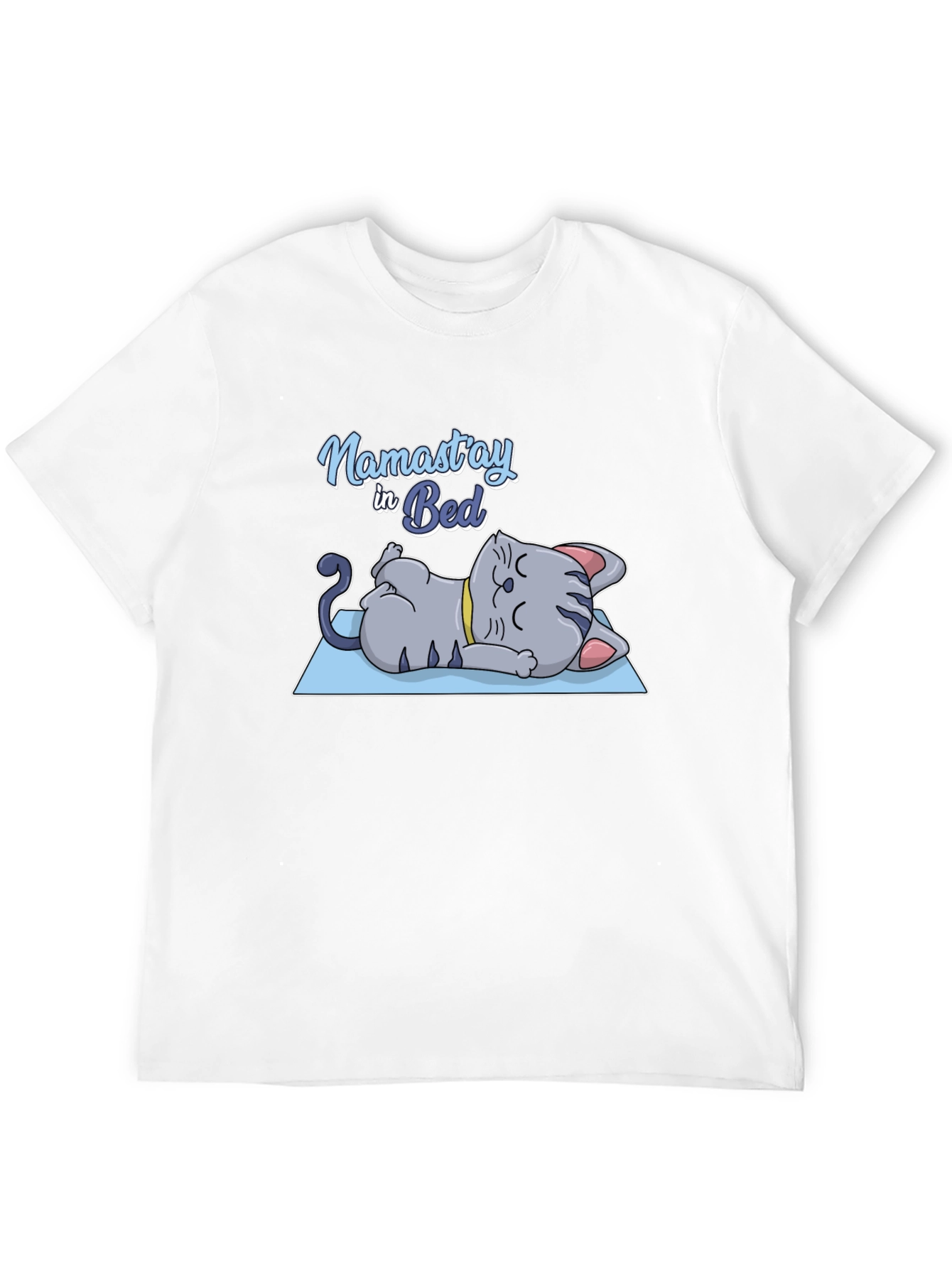 Namastay in Bed Cat Yoga T-Shirt