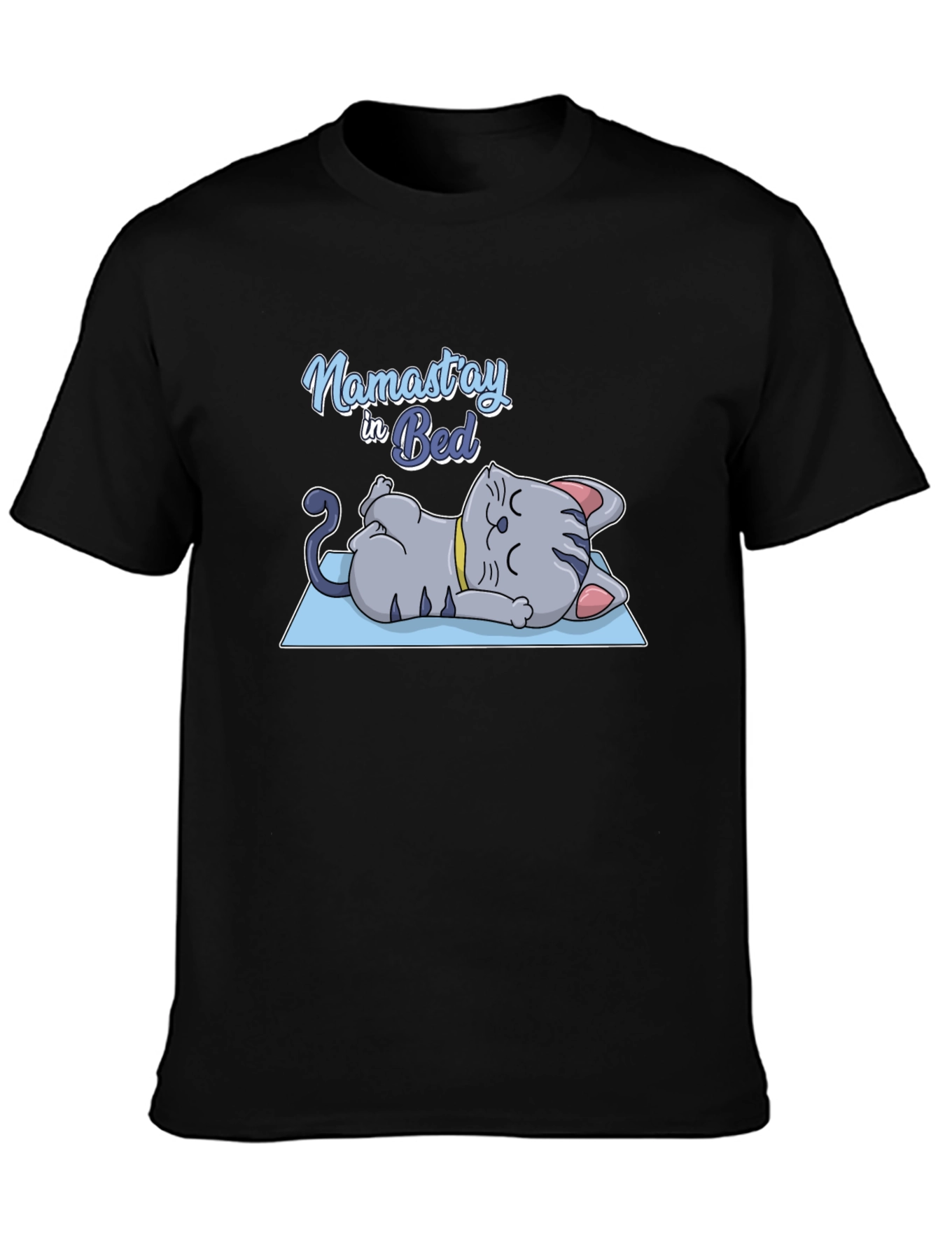 Namastay in Bed Cat Yoga T-Shirt