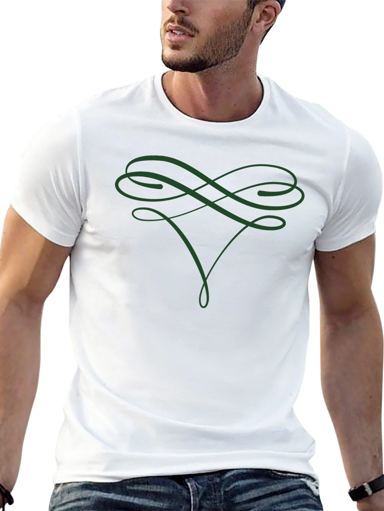 Elegant Swirl Graphic T-Shirt - Stylish Comfort