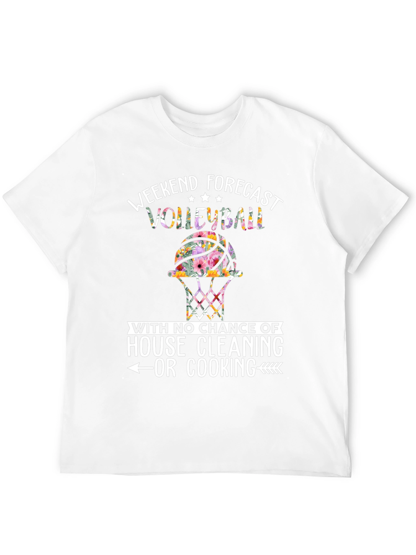 Volleyball Weekend Forecast Graphic Tee