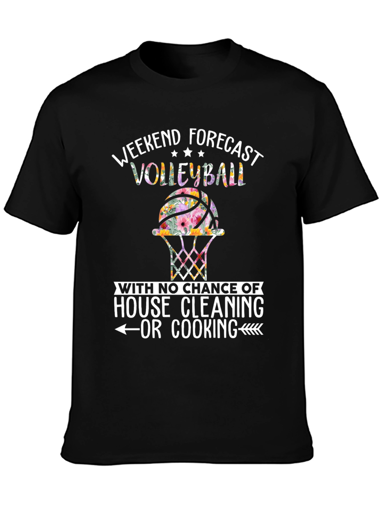 Volleyball Weekend Forecast Graphic Tee