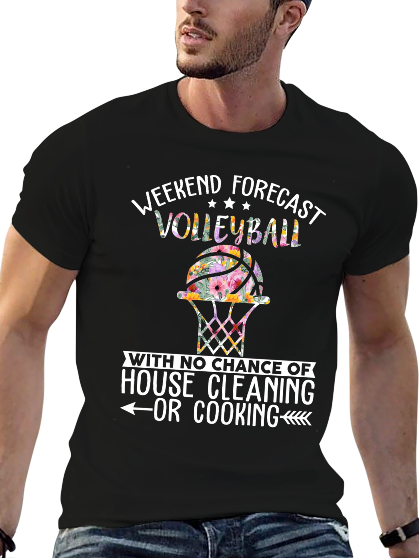 Volleyball Weekend Forecast Graphic Tee