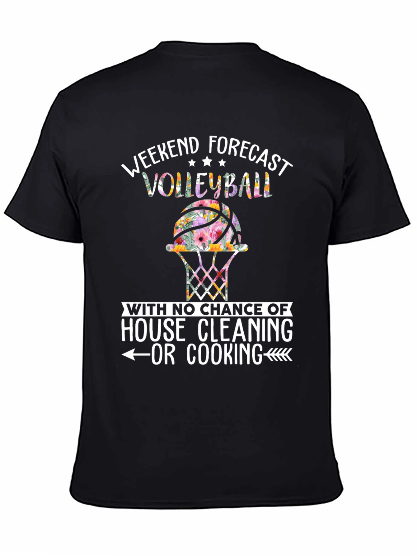 Volleyball Weekend Forecast Graphic Tee