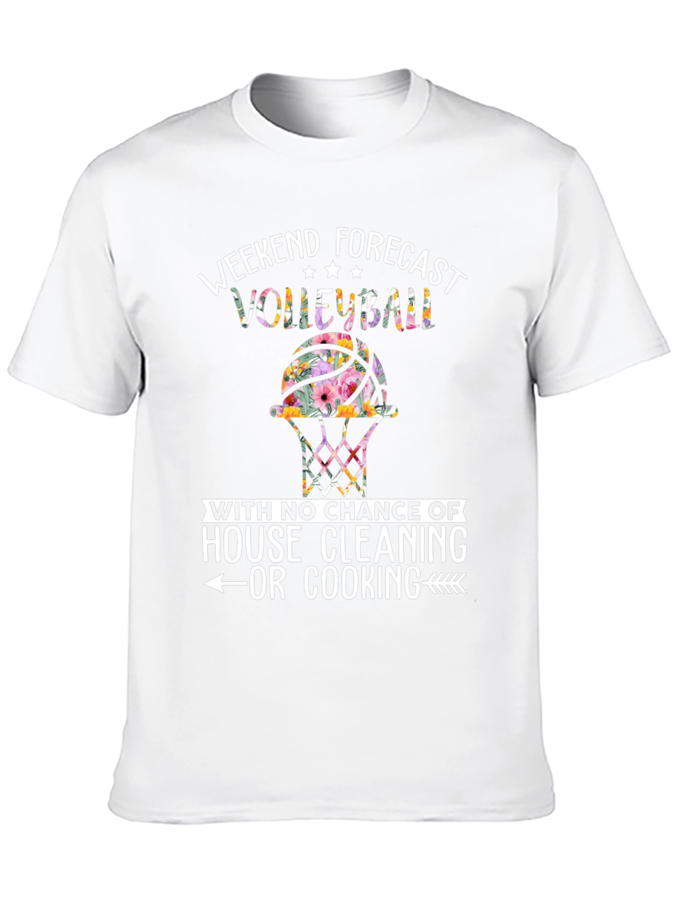 Volleyball Weekend Forecast Graphic Tee