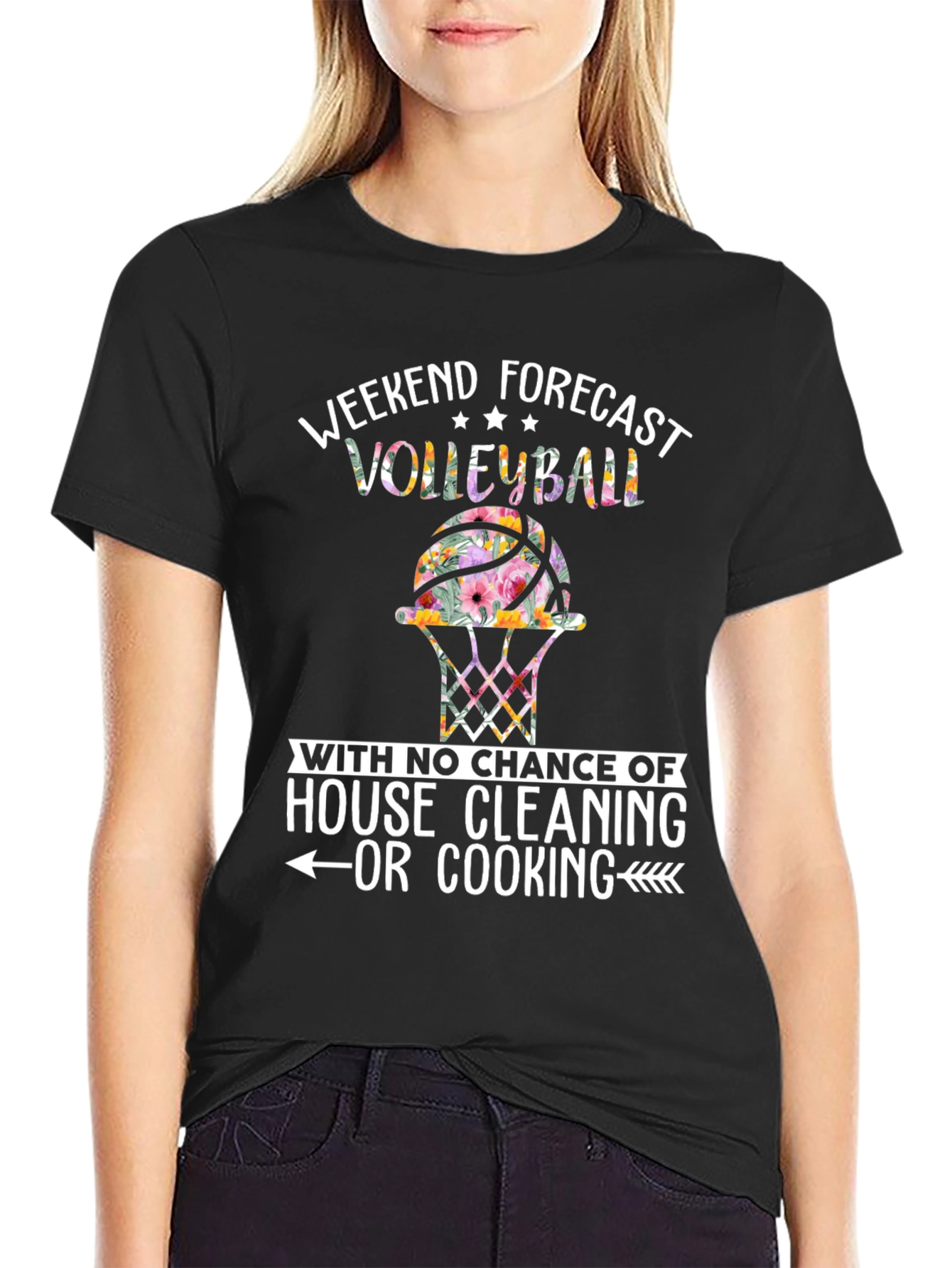 Volleyball Weekend Forecast Graphic Tee