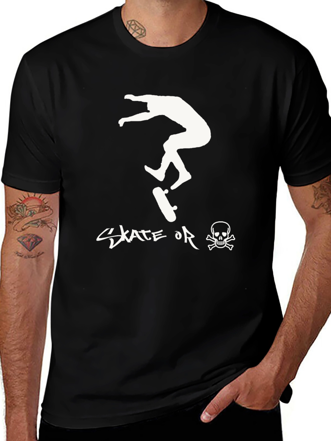 Skate or Die Black T-Shirt