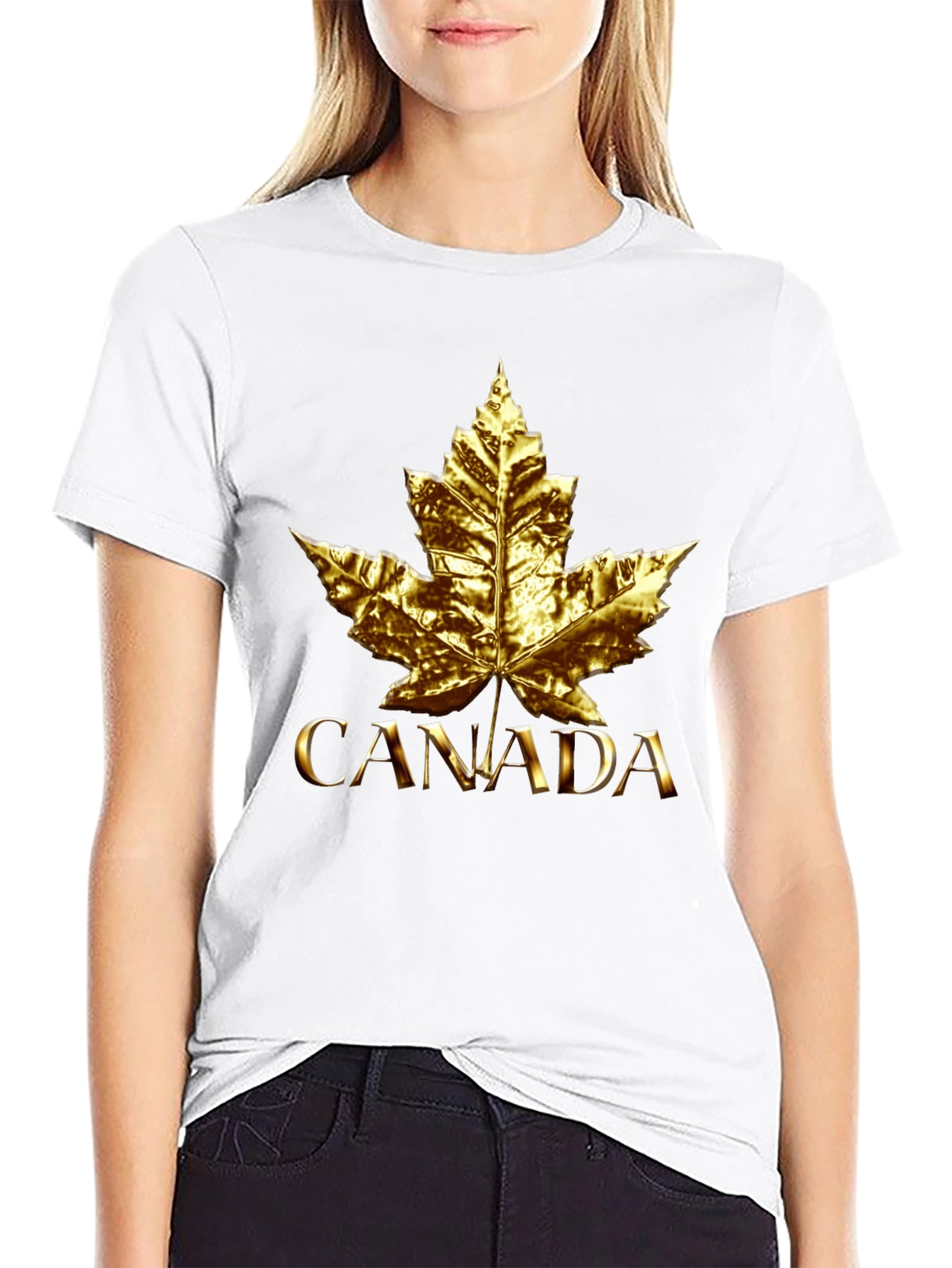 Golden Canada Maple Leaf T-Shirt - Unisex
