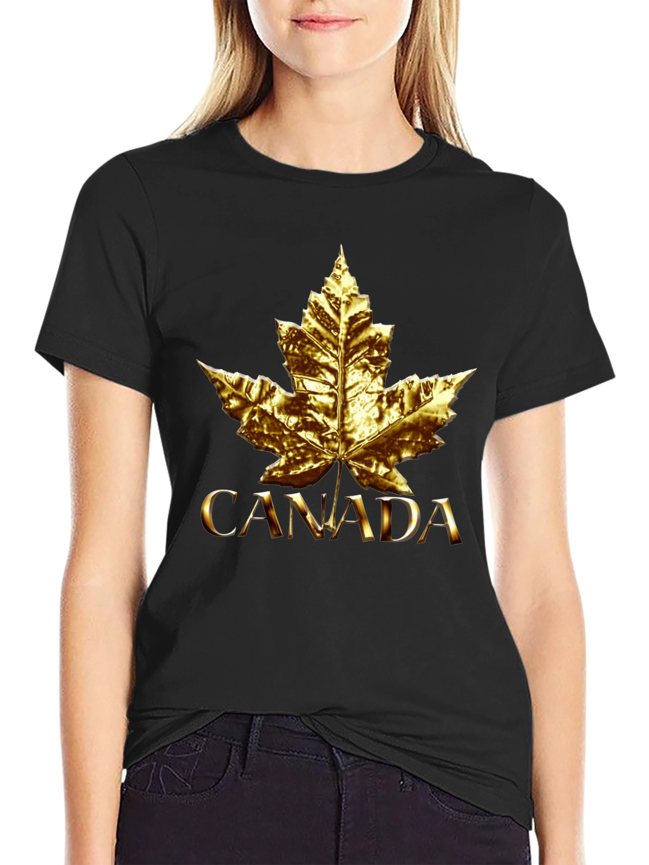 Golden Canada Maple Leaf T-Shirt - Unisex