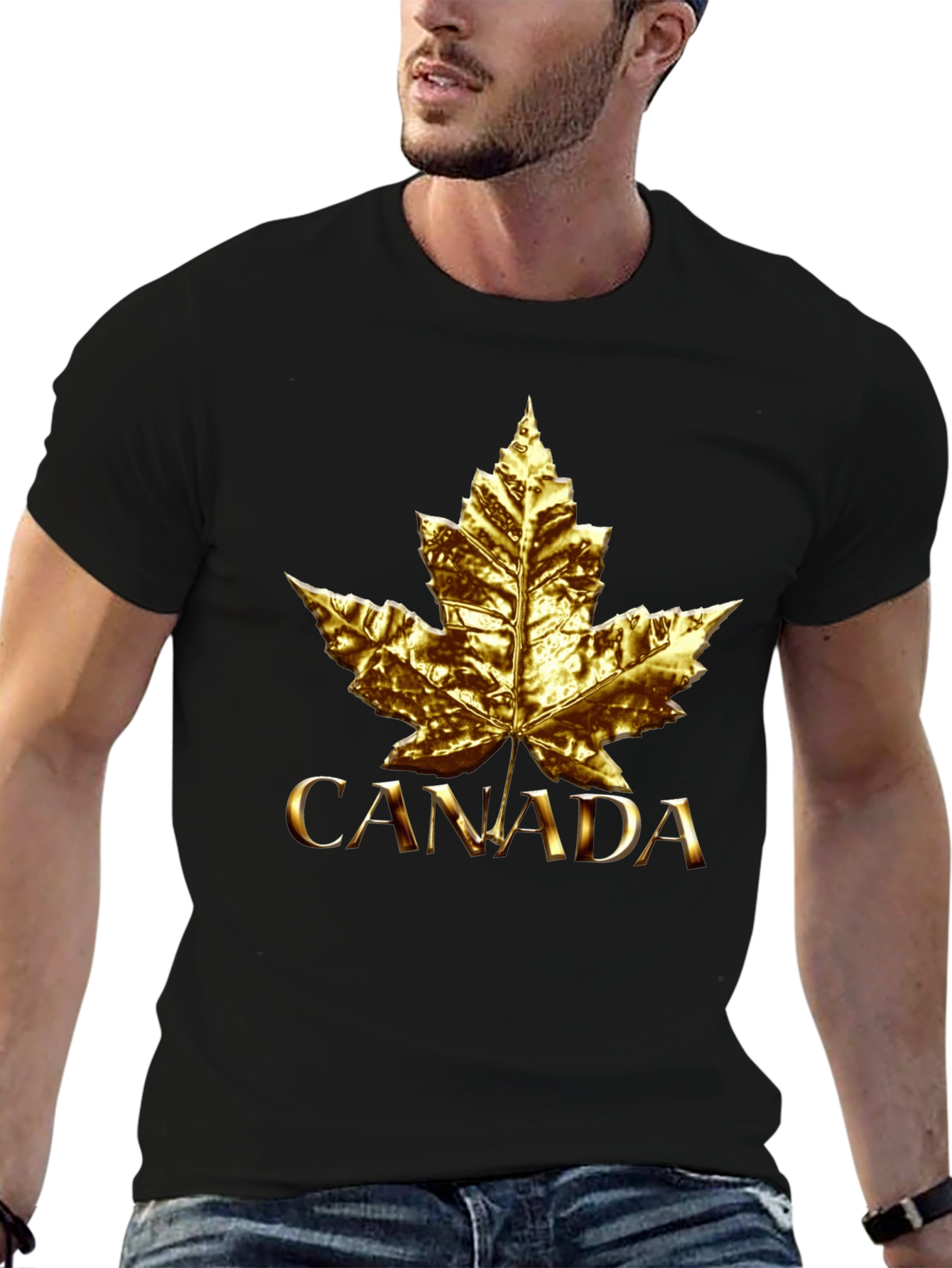 Golden Canada Maple Leaf T-Shirt - Unisex