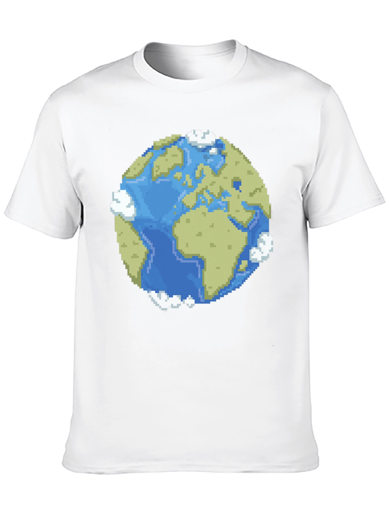 Pixel Earth Graphic Black T-Shirt