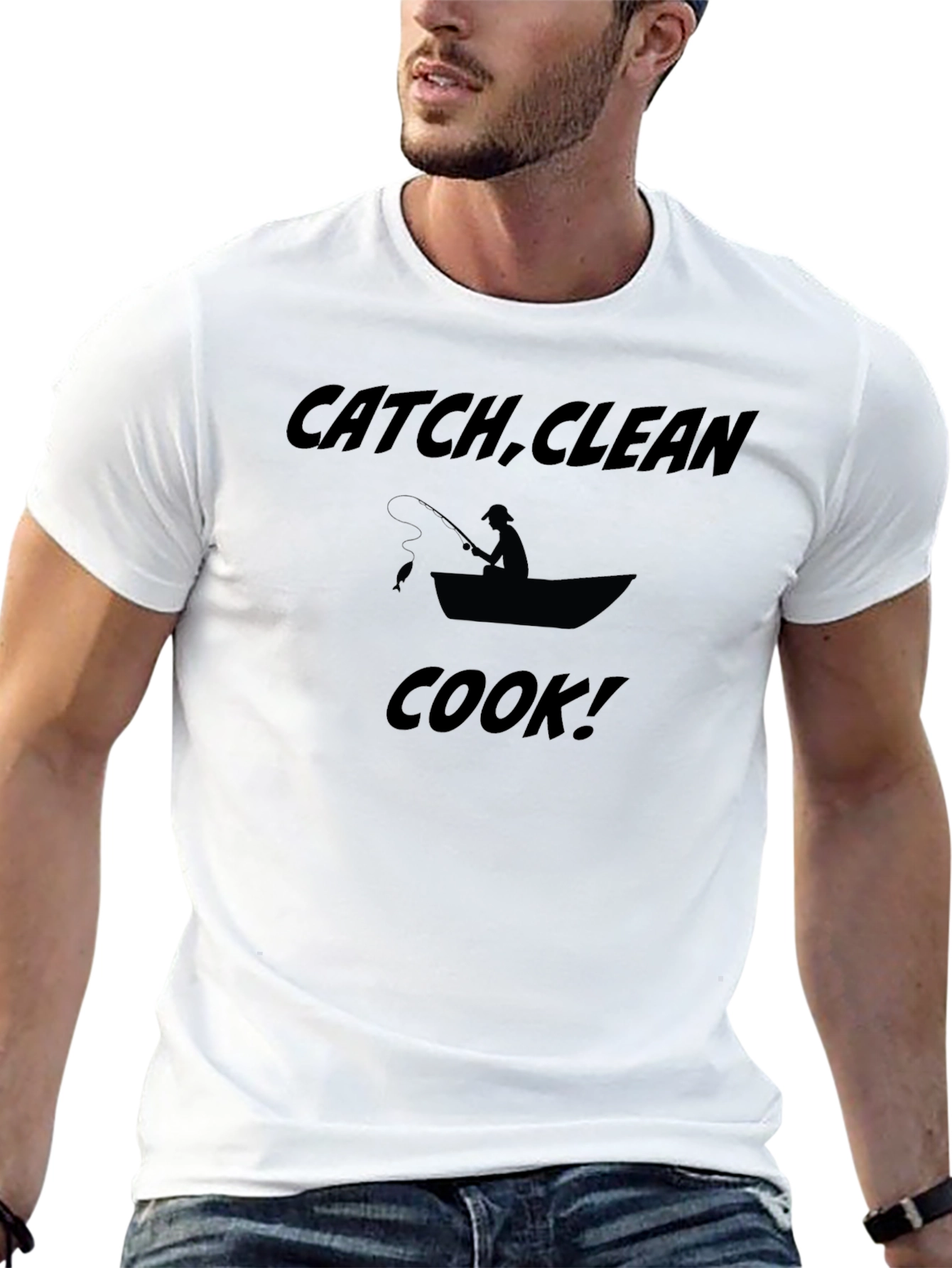 Catch Clean Cook T-Shirt Fishing Angler Gift