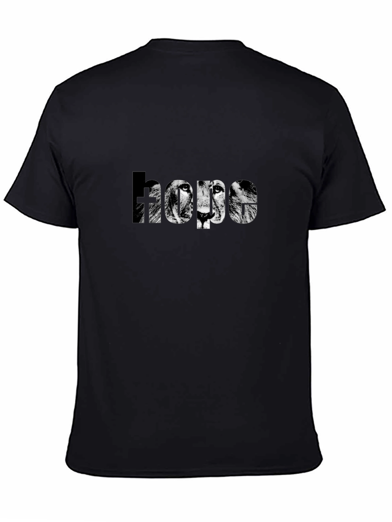 Lion Hope Graphic Black T-Shirt
