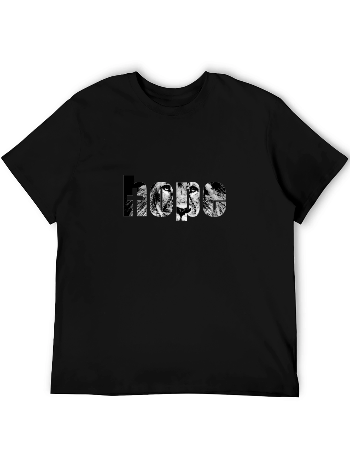 Lion Hope Graphic Black T-Shirt