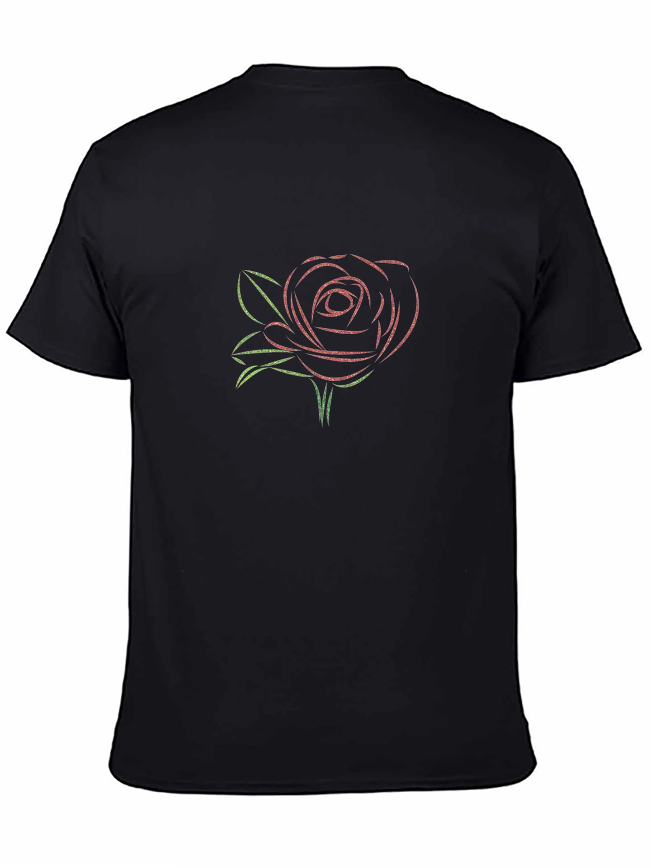 Rose Outline Graphic Tee - Stylish Casual Wear