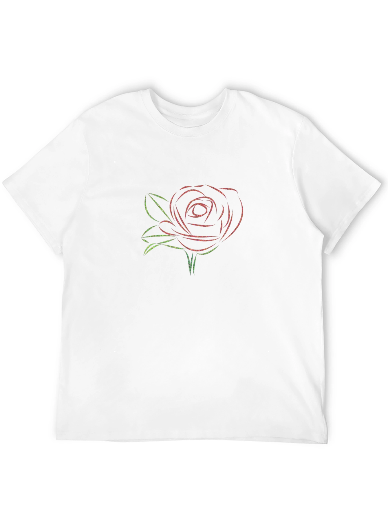 Rose Outline Graphic Tee - Stylish Casual Wear