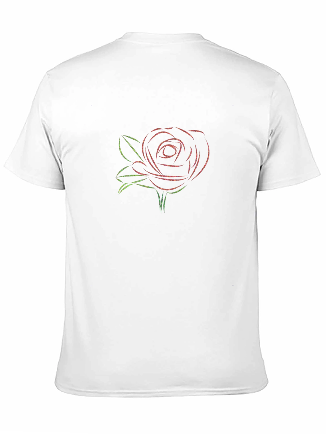 Rose Outline Graphic Tee - Stylish Casual Wear