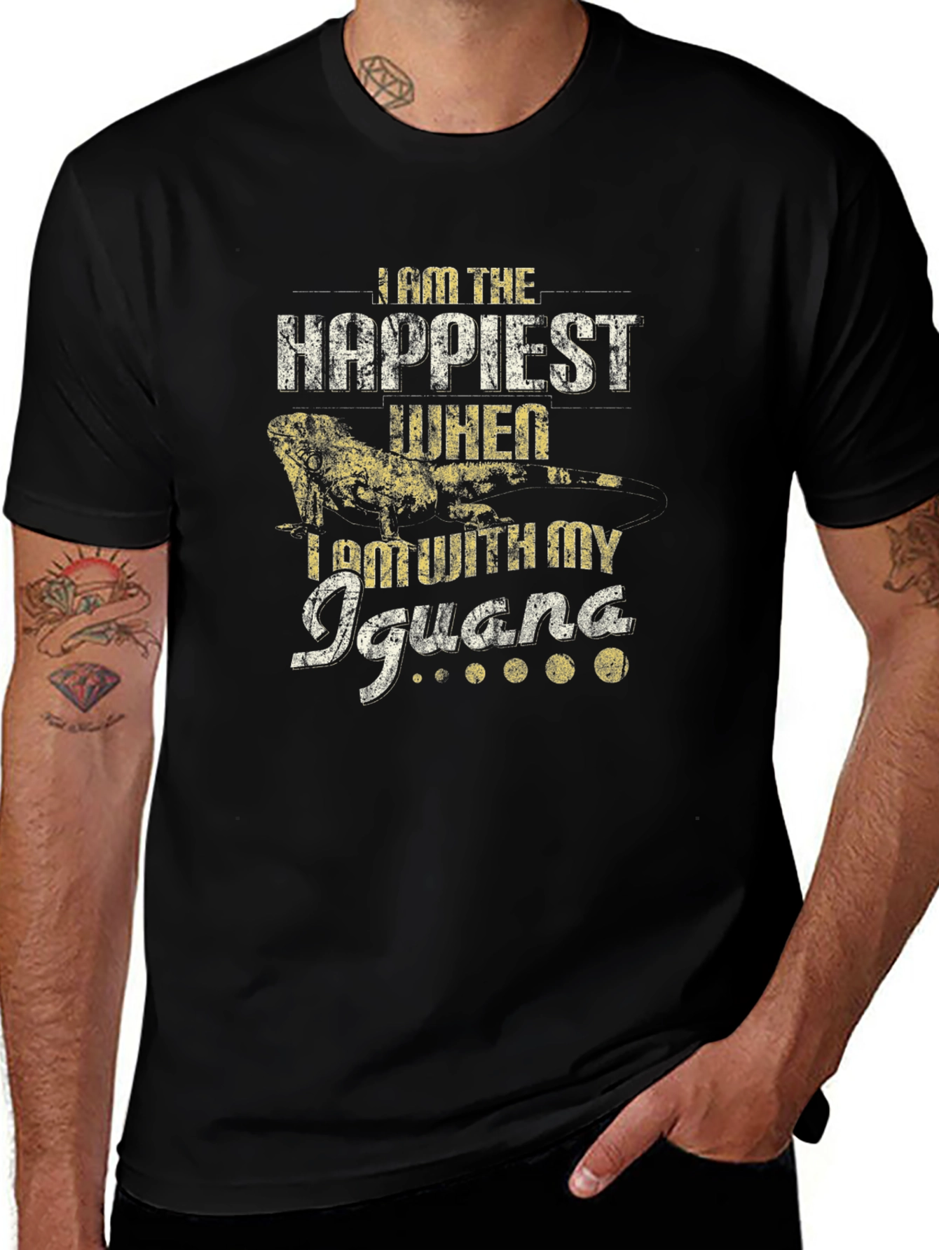 Iguana Lover T-Shirt - Happiest With My Iguana