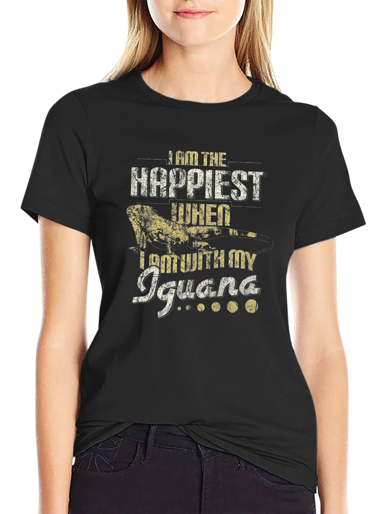 Iguana Lover T-Shirt - Happiest With My Iguana