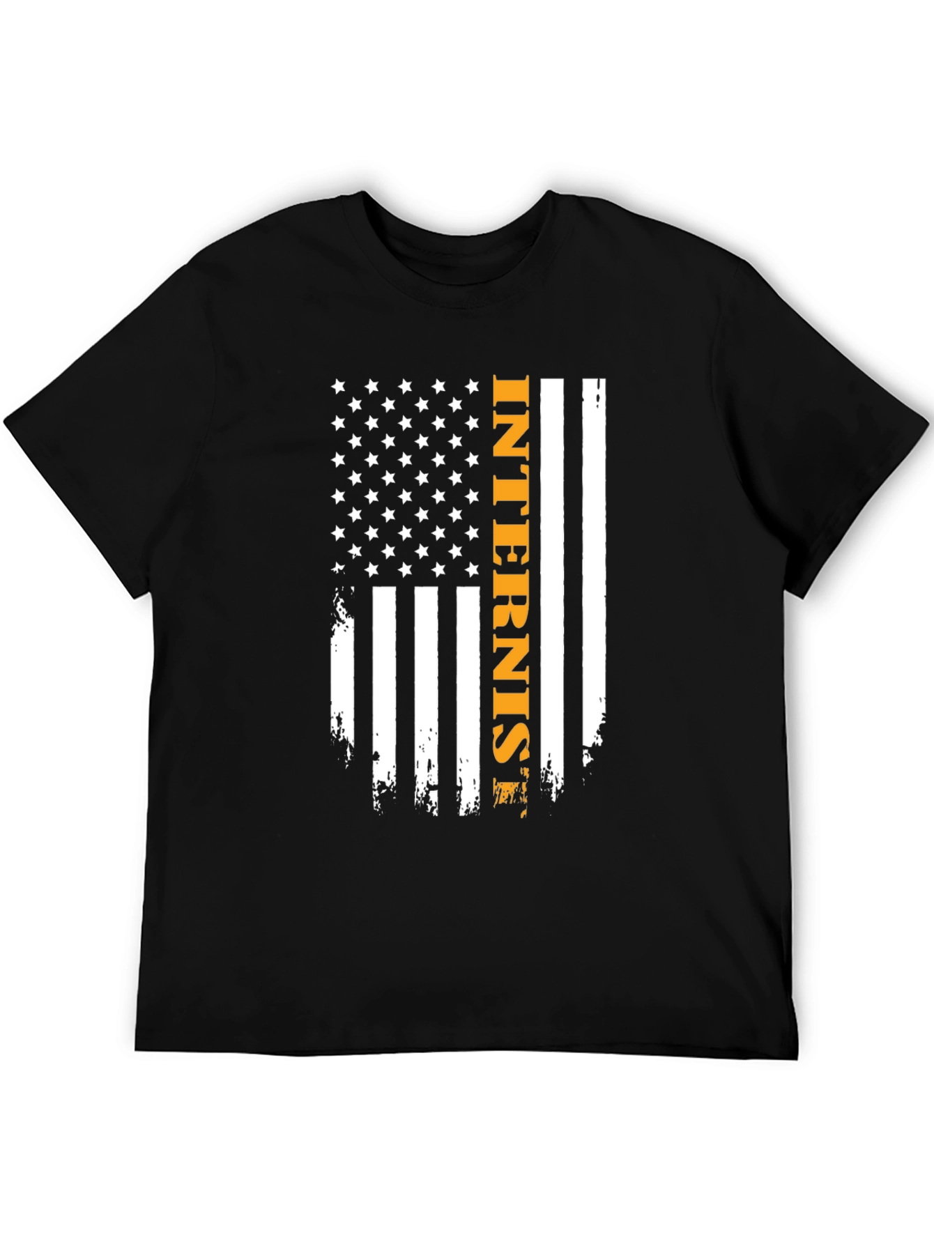 Internist Flag Graphic Tee - Black Casual T-Shirt