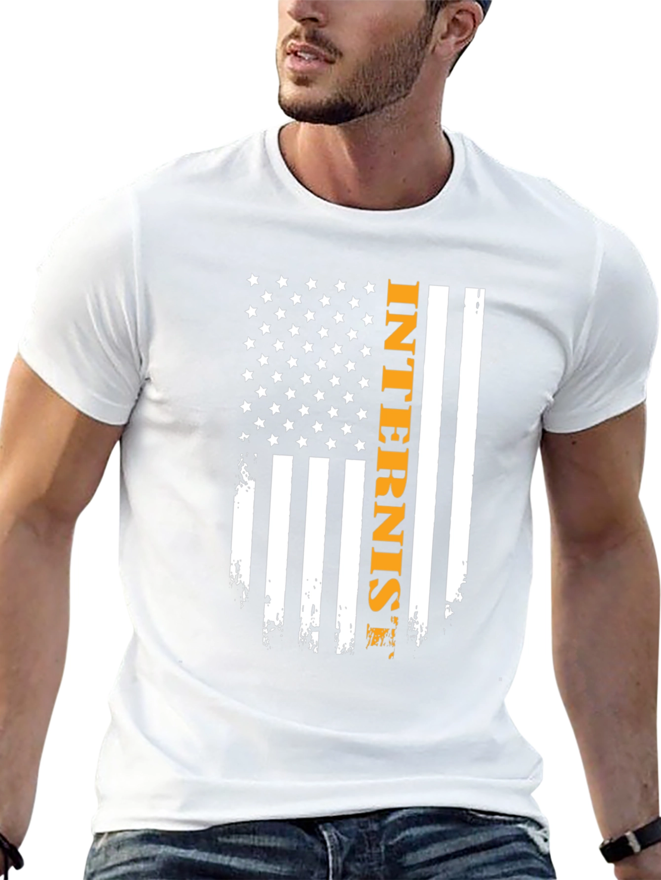 Internist Flag Graphic Tee - Black Casual T-Shirt