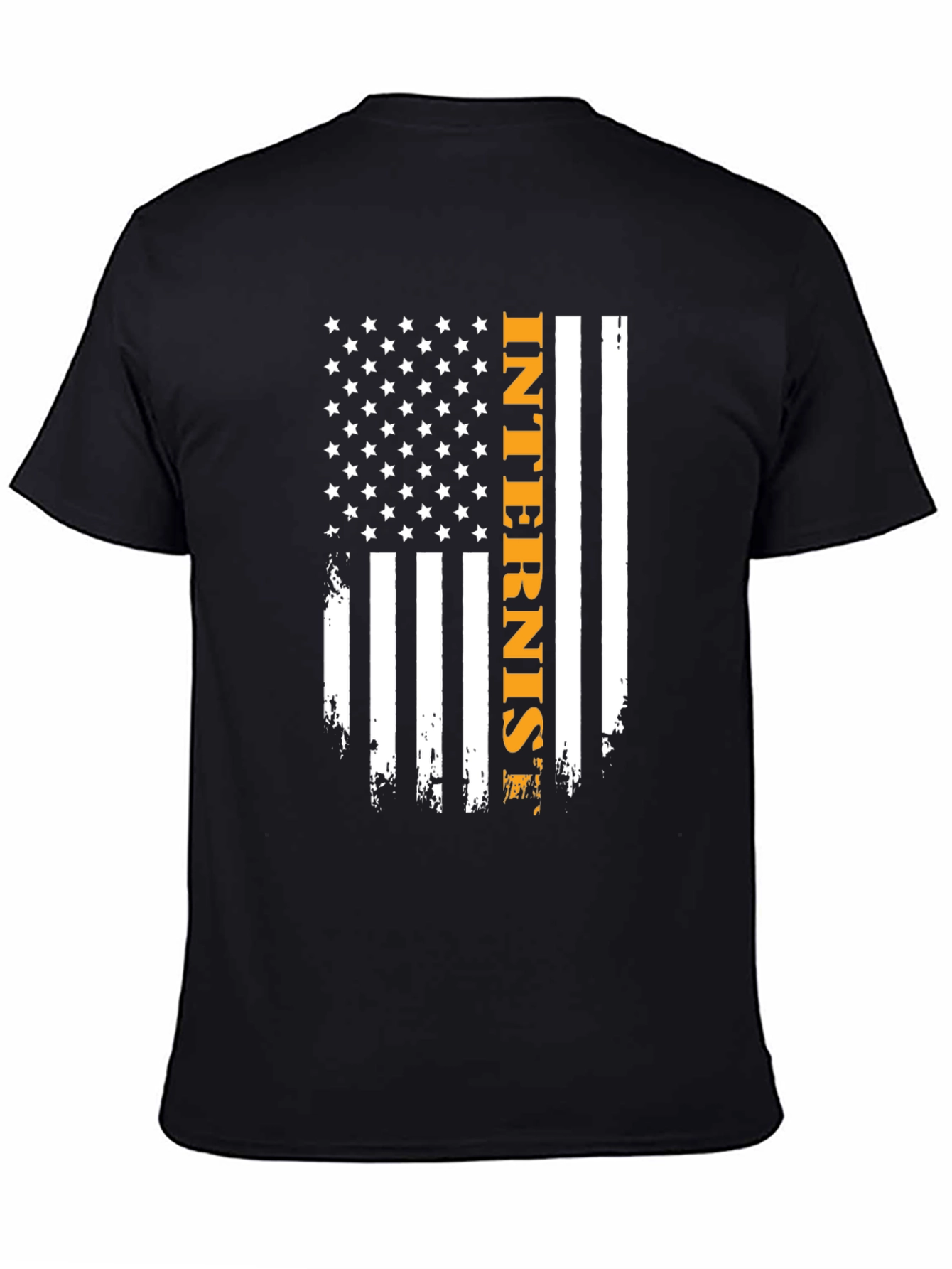 Internist Flag Graphic Tee - Black Casual T-Shirt