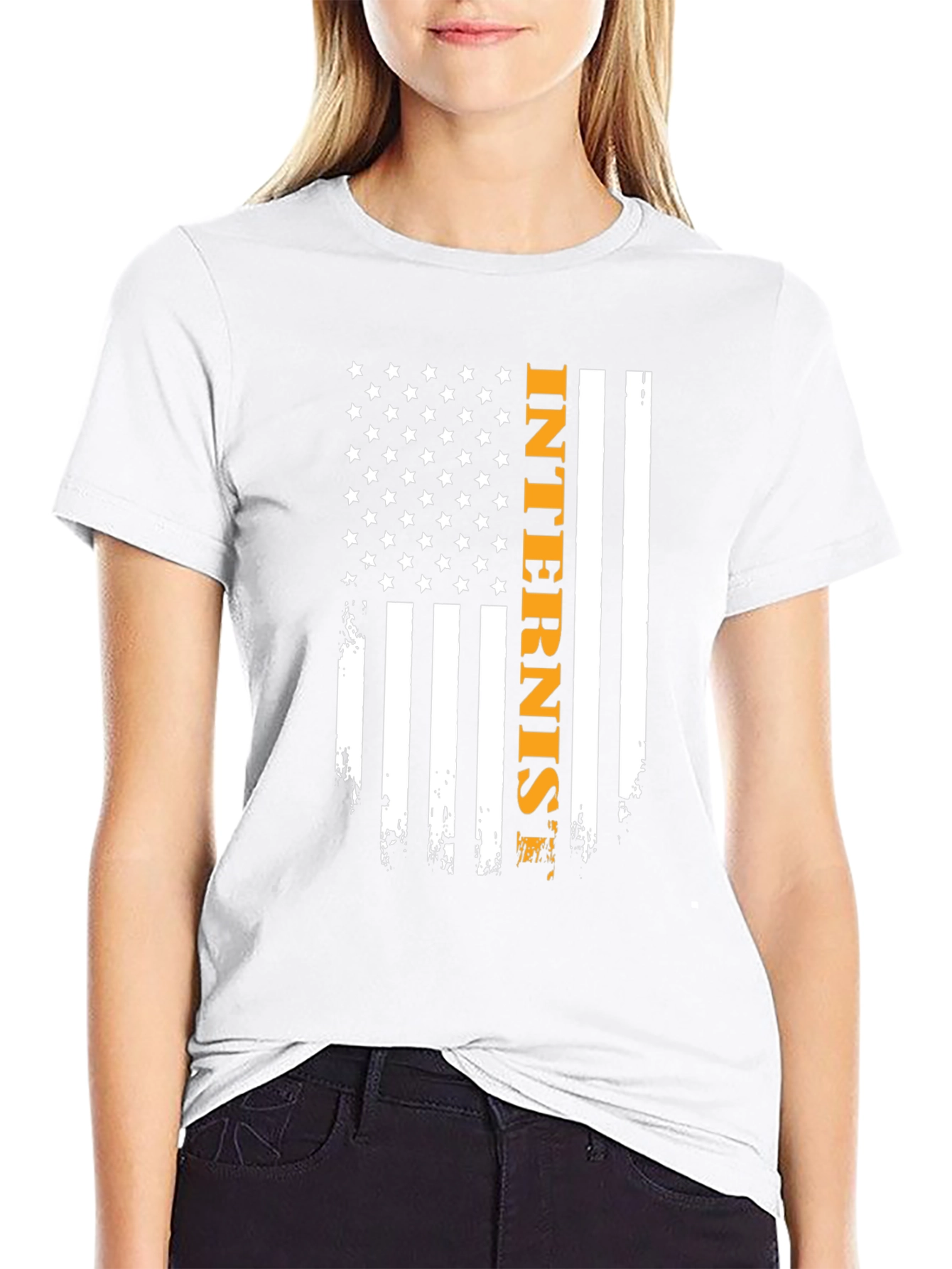 Internist Flag Graphic Tee - Black Casual T-Shirt
