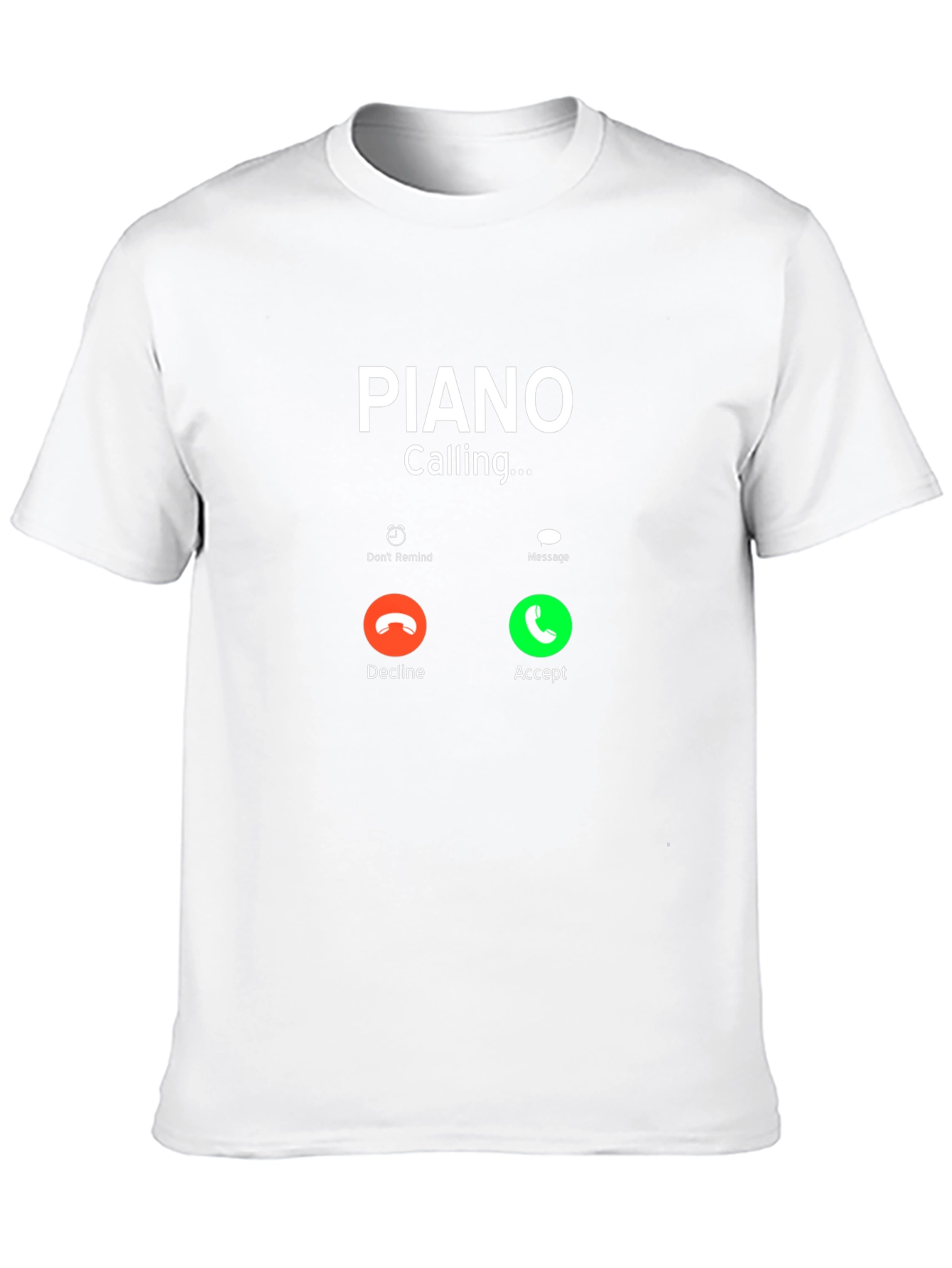 Piano Calling Black T-Shirt