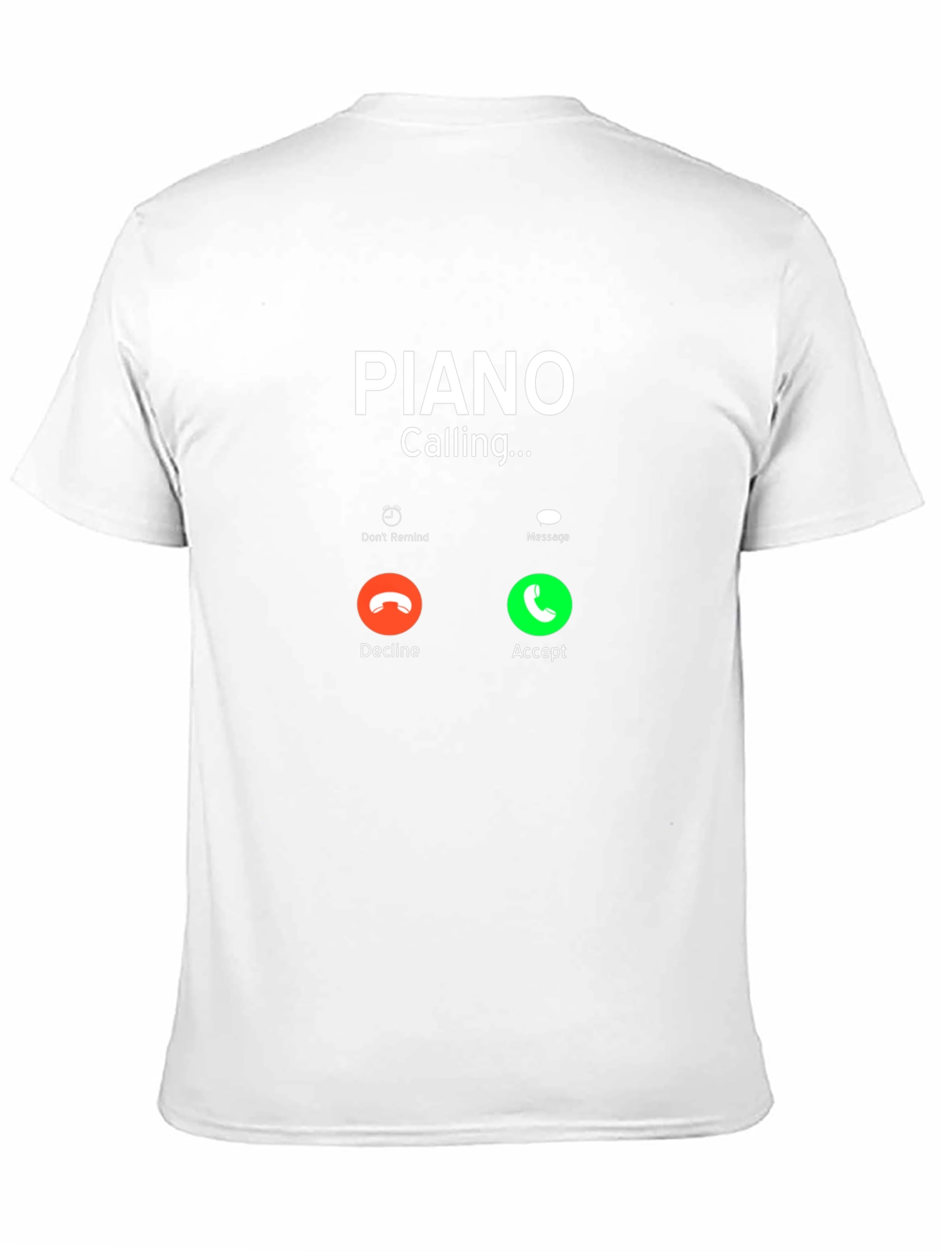Piano Calling Black T-Shirt