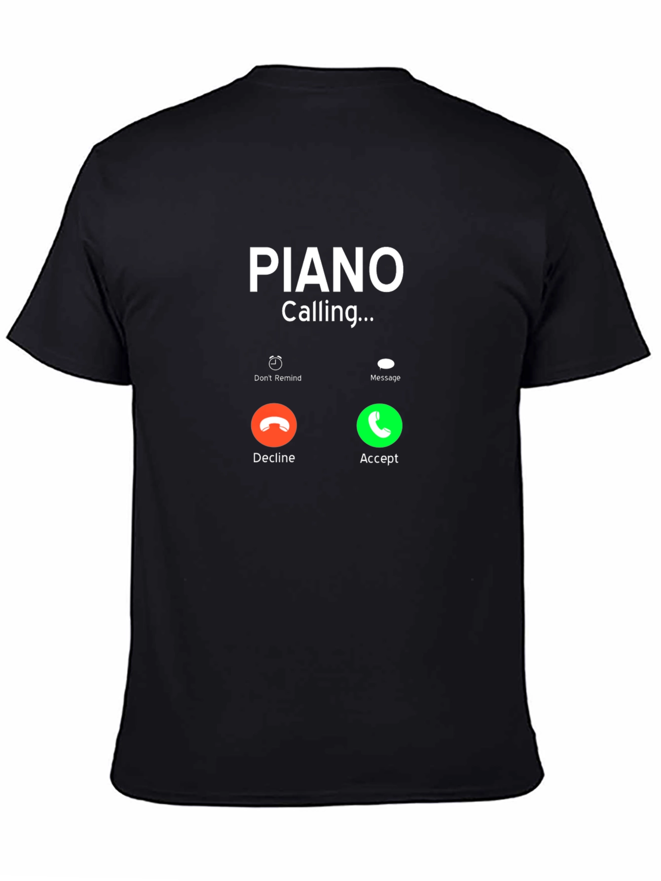 Piano Calling Black T-Shirt