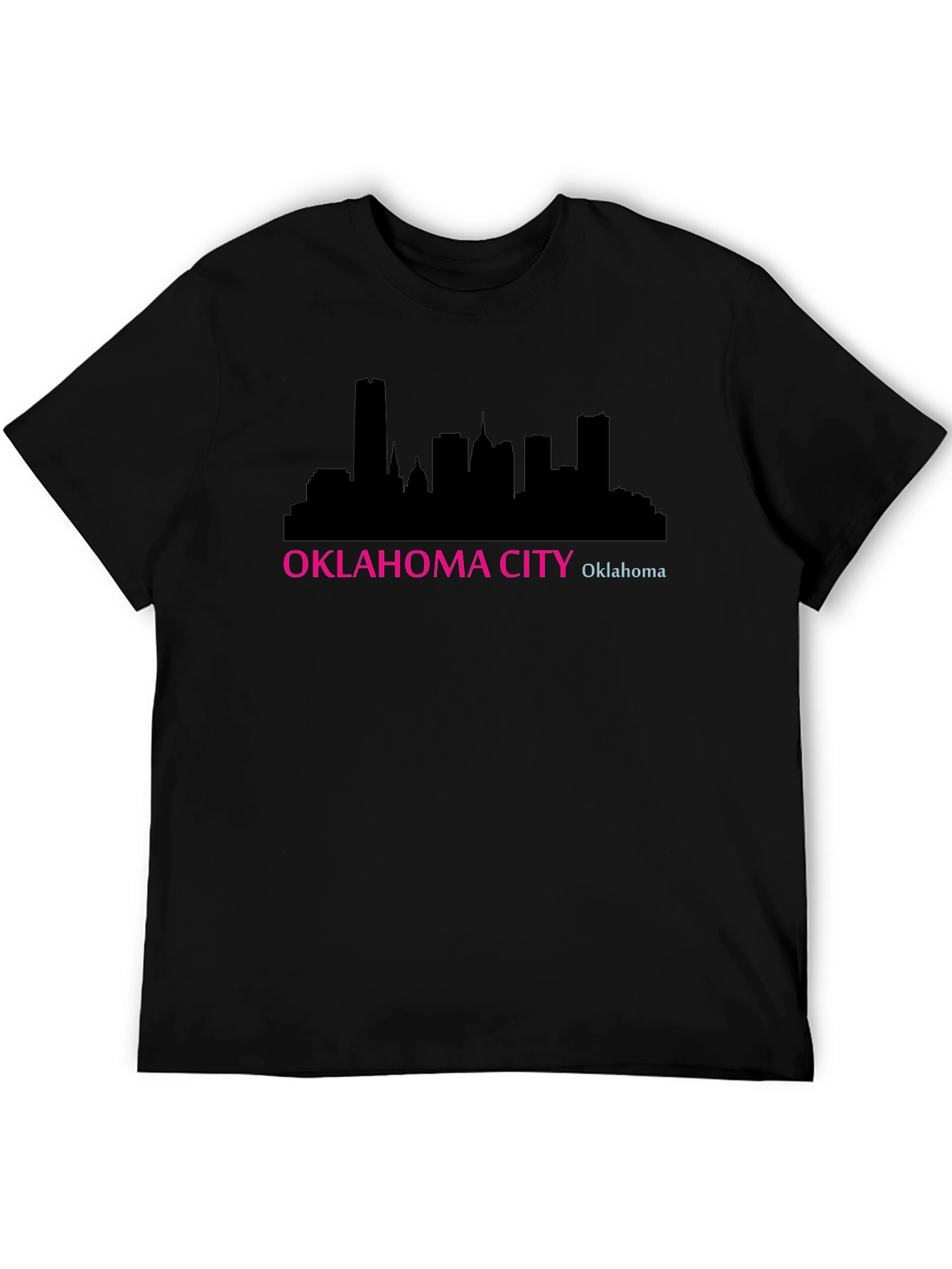 Oklahoma City Skyline Black T-Shirt