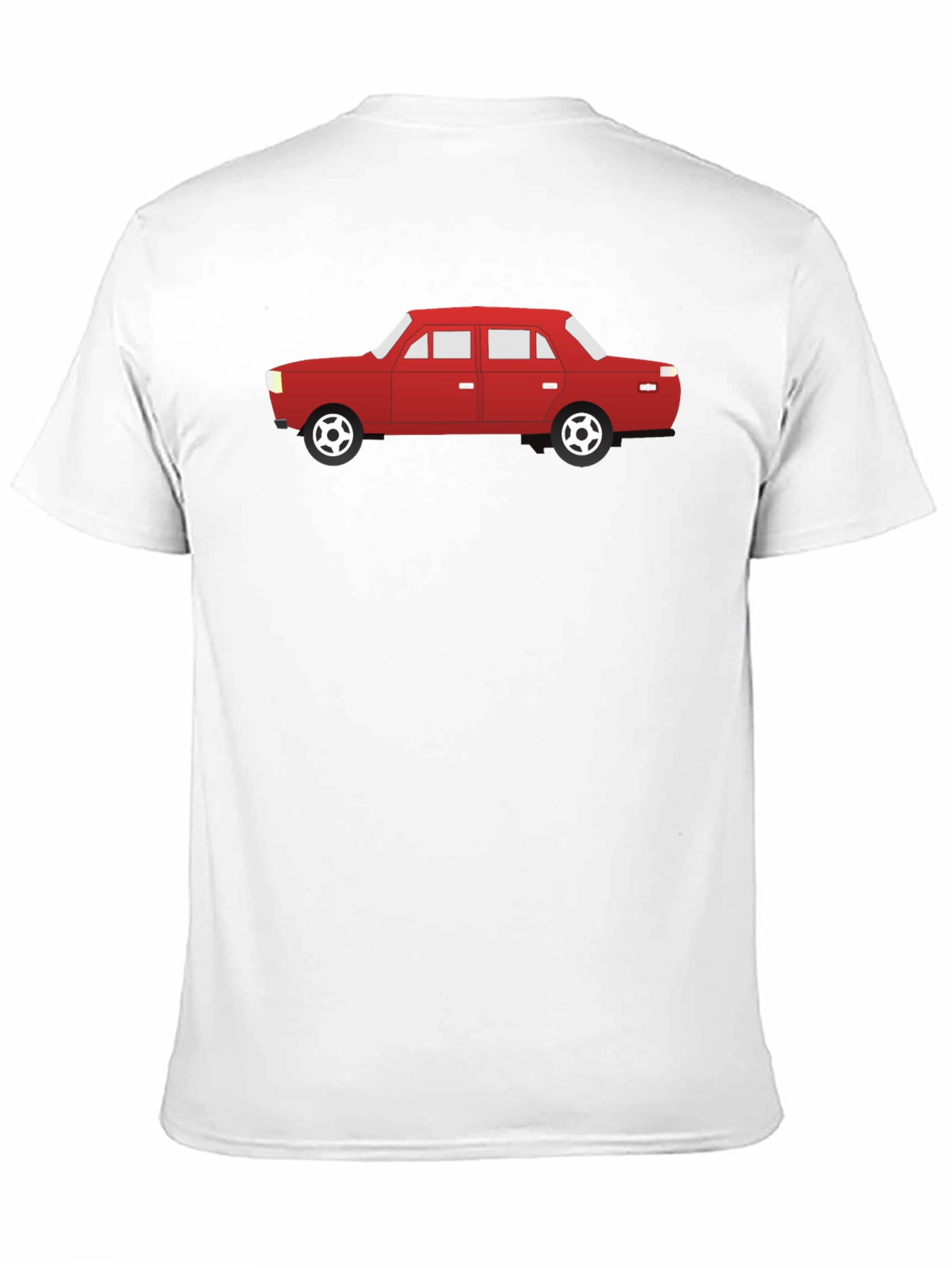 Red Car Graphic Black T-Shirt - Automotive Style