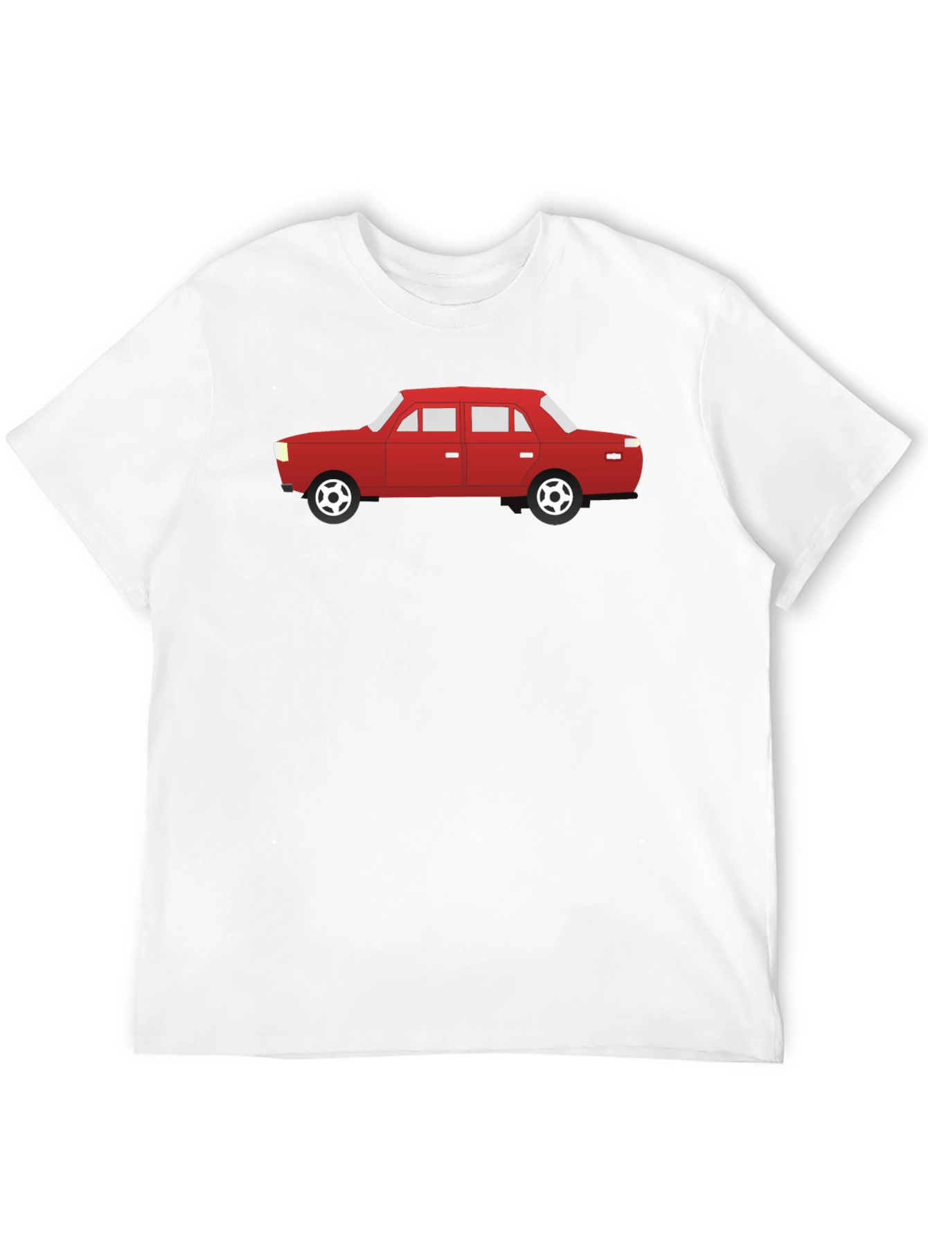 Red Car Graphic Black T-Shirt - Automotive Style