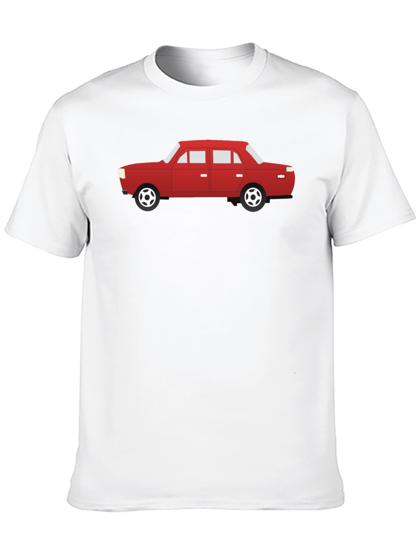 Red Car Graphic Black T-Shirt - Automotive Style