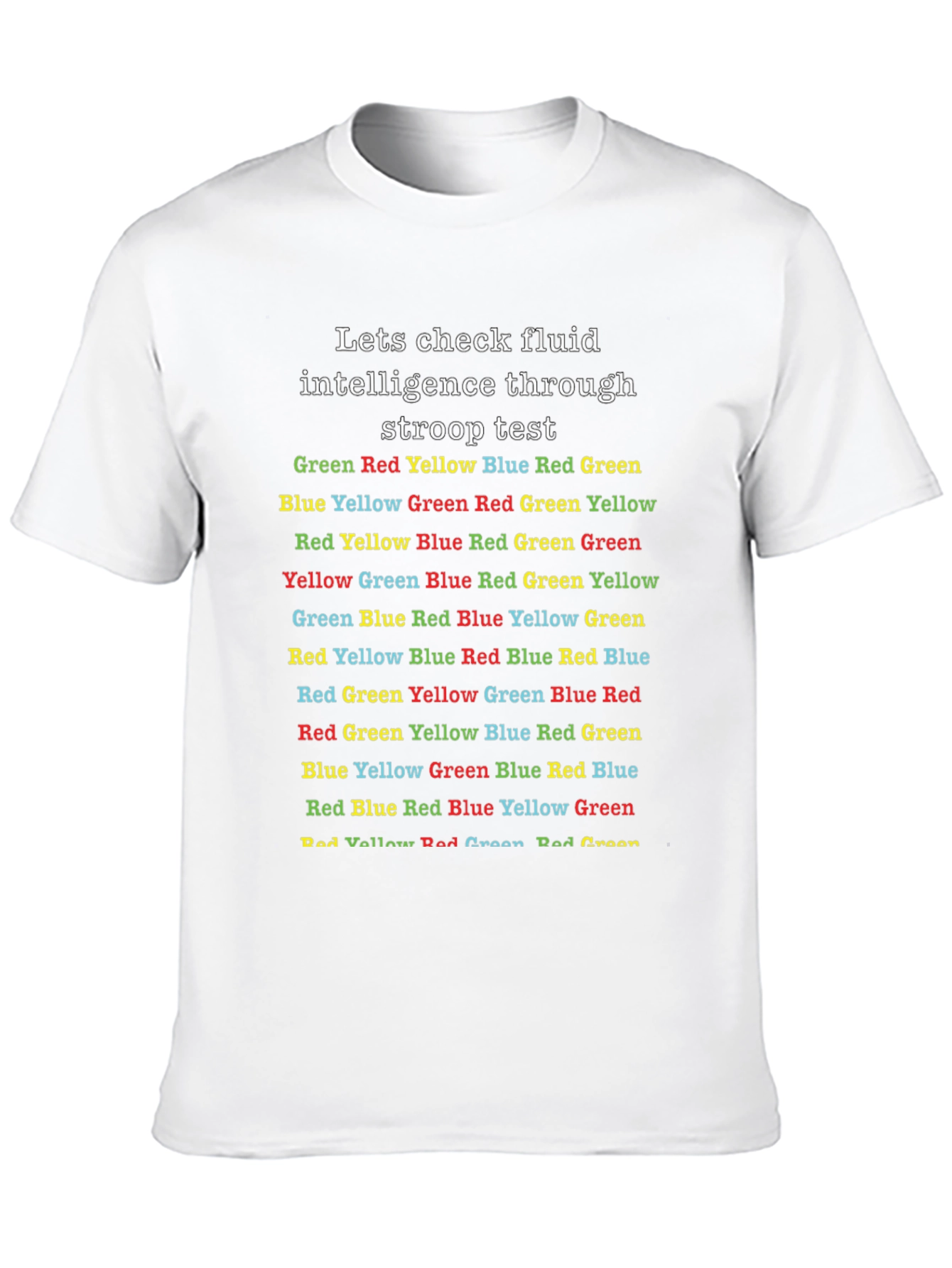 Stroop Test Fluid Intelligence T-Shirt