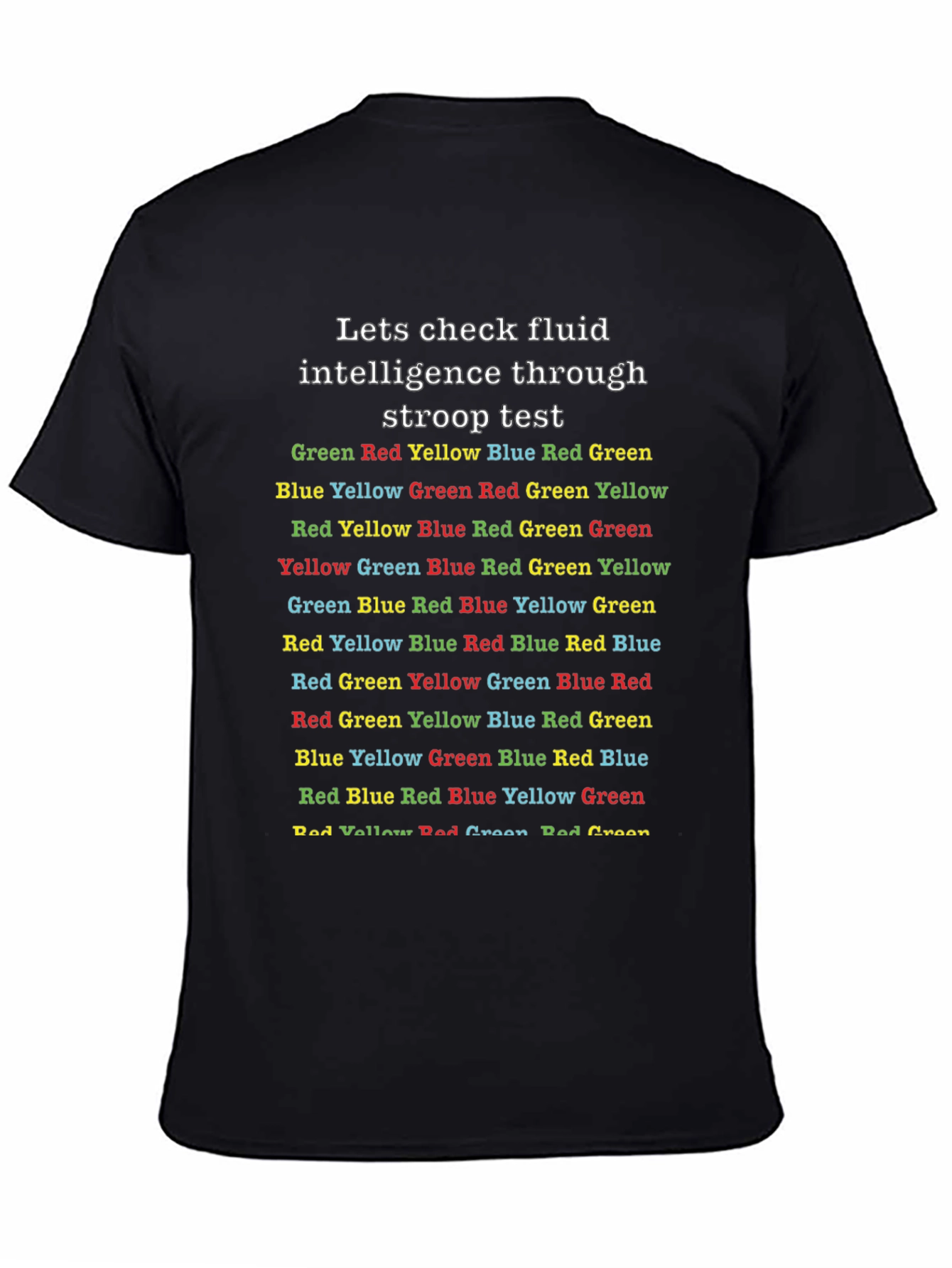Stroop Test Fluid Intelligence T-Shirt