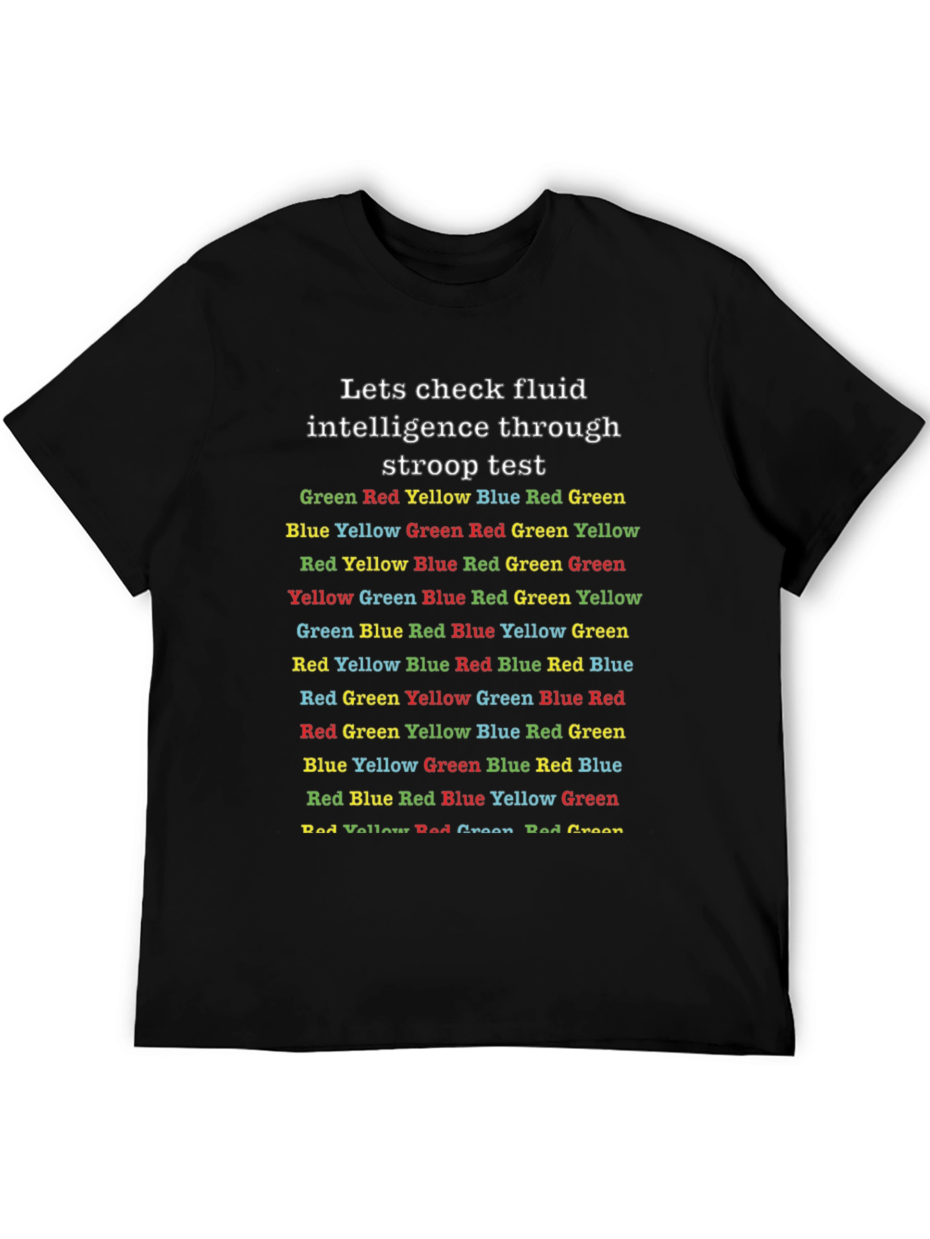 Stroop Test Fluid Intelligence T-Shirt