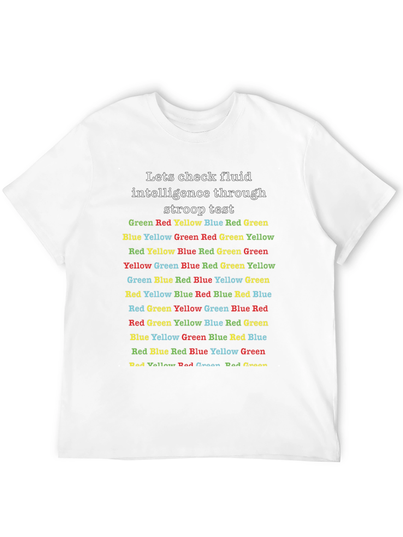 Stroop Test Fluid Intelligence T-Shirt