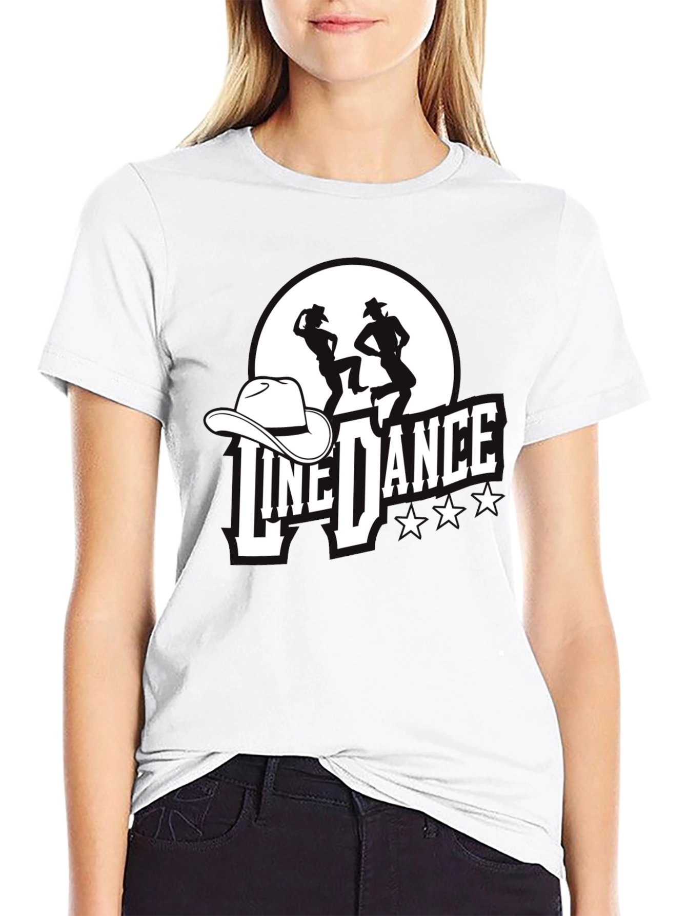 Line Dance Graphic Tee - Western Style