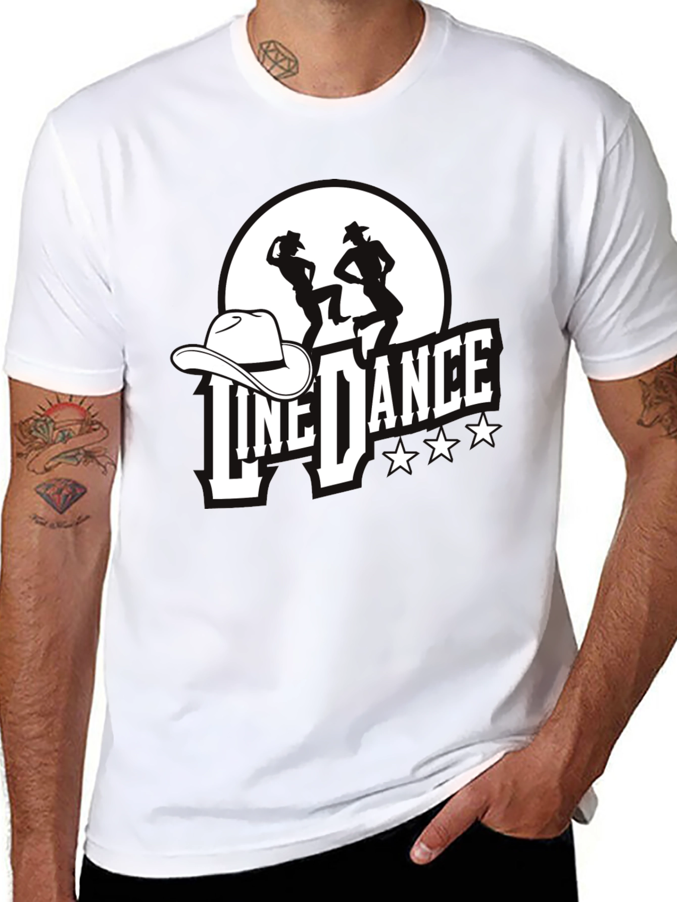 Line Dance Graphic Tee - Western Style