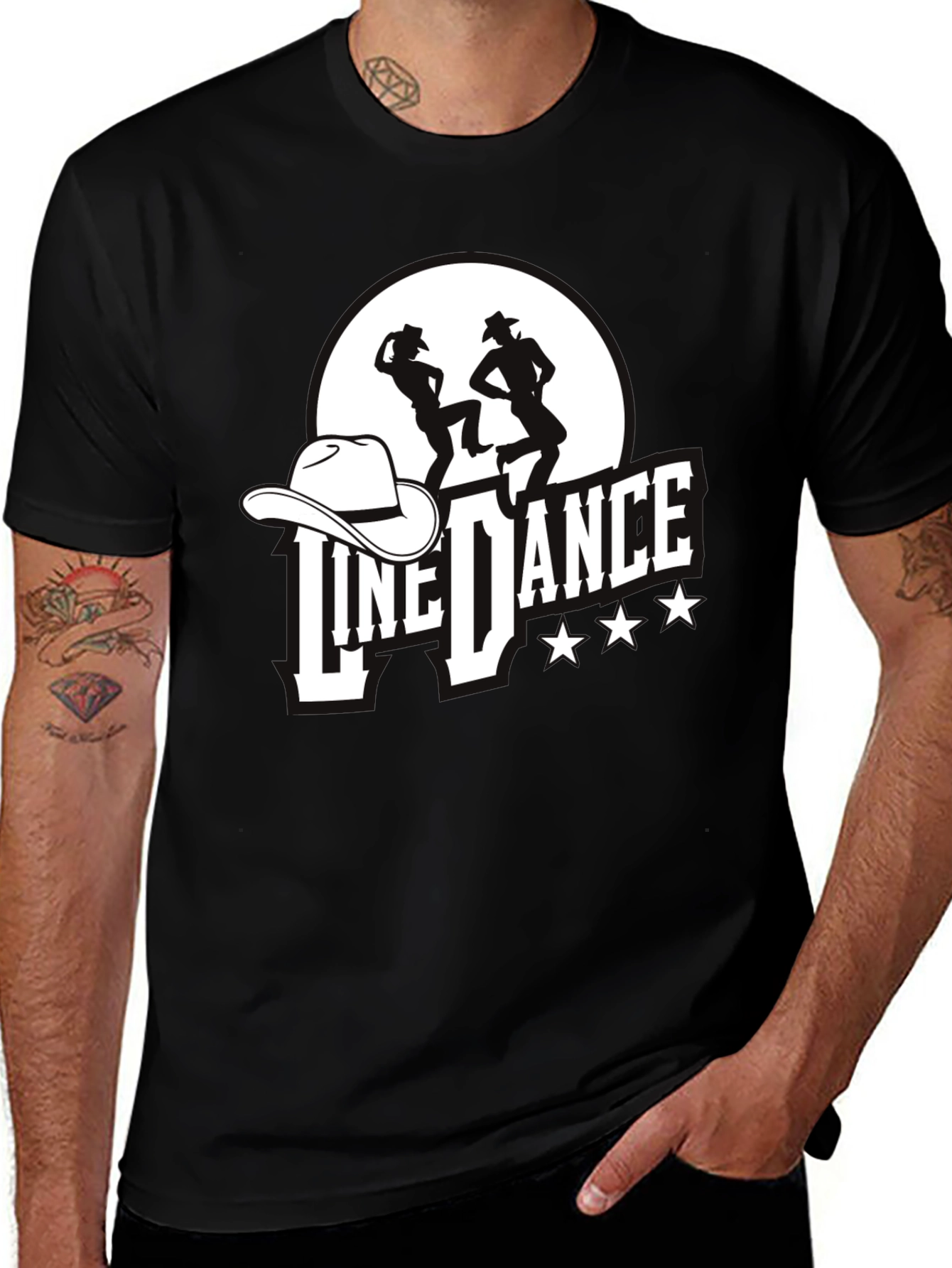 Line Dance Graphic Tee - Western Style