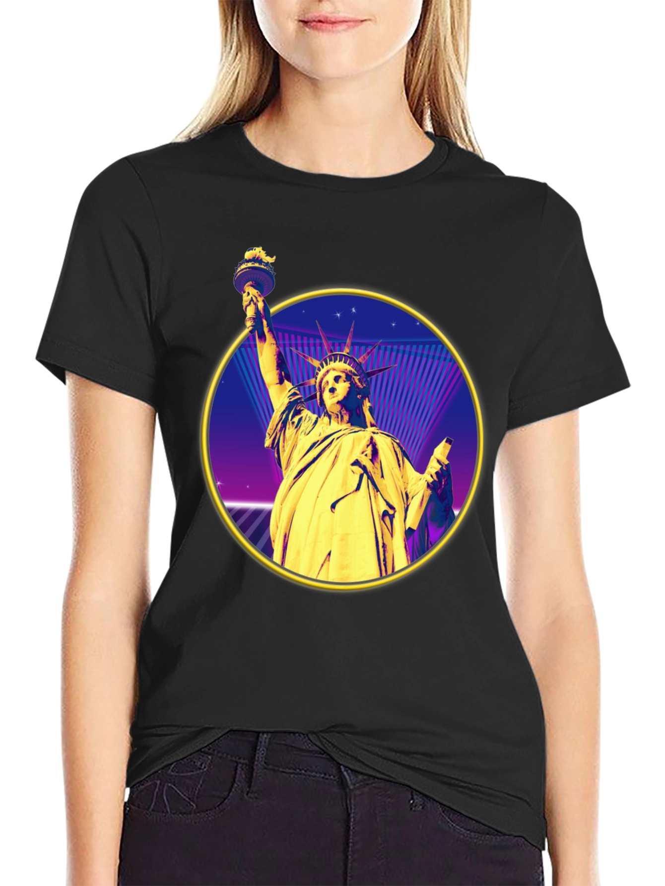 Statue of Liberty Retro Graphic Tee